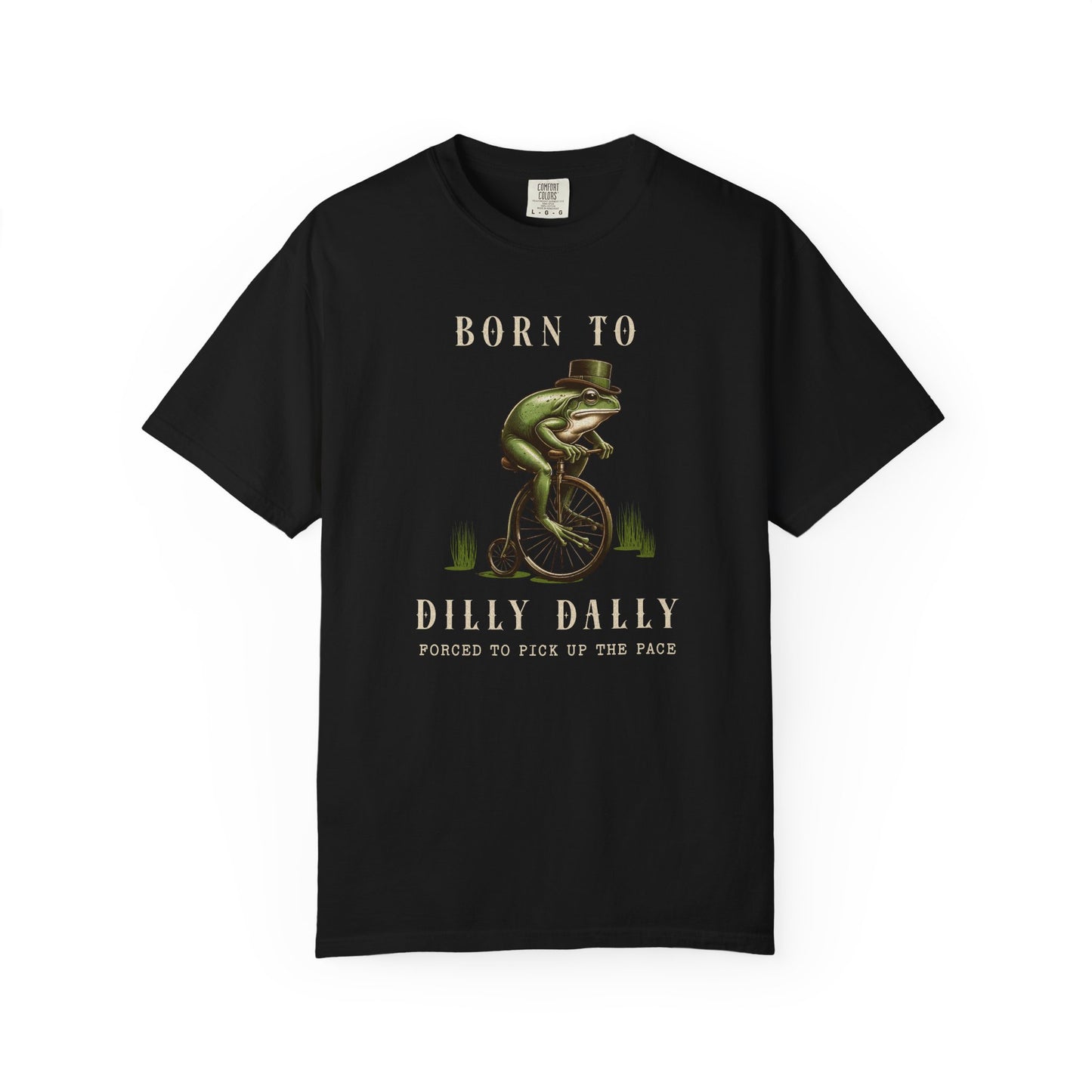 Dilly Dally Frog T-Shirt Retro Vibes Froggy Meme Shirt Vintage Frog And Toad Aesthetic Frog Lover Gift For Her Birthday Viral Trendy Shirt T-Shirt Printify Black S