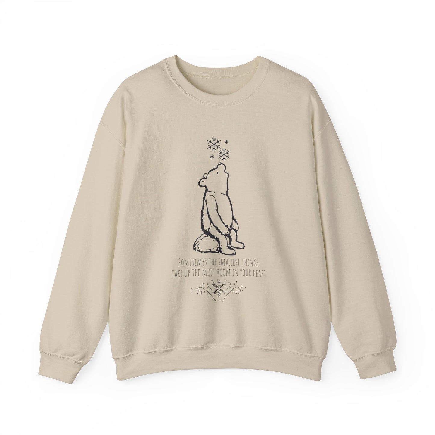 Winnie The Pooh Christmas Sweatshirt, Pooh Bear Holiday Sweater Family Matching Christmas Vacation Shirts, A.A. Milne Shirt Book Lover Gifts Sweatshirt Printify S Sand