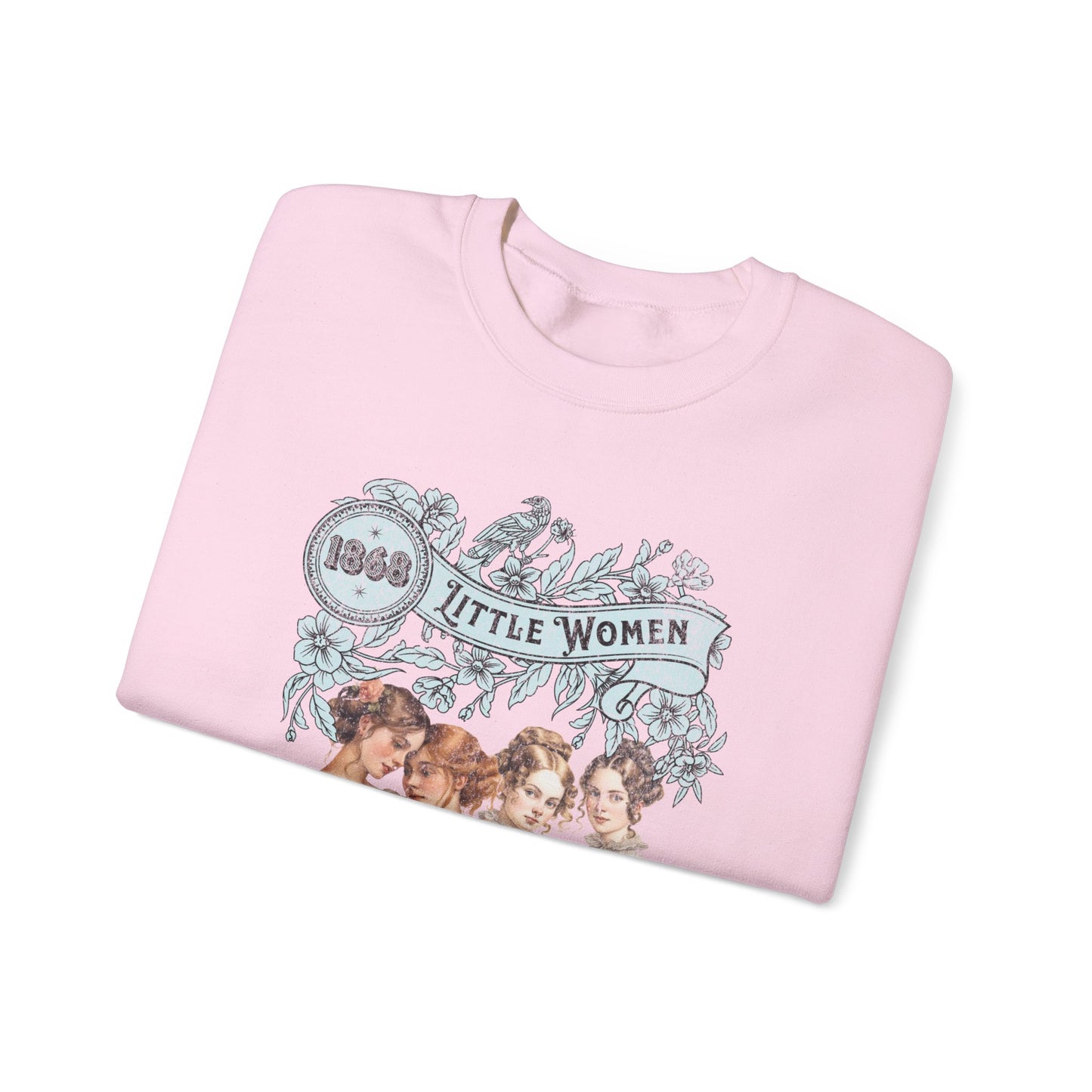 Little Women Sweatshirt, Louisa May Alcott Historical Romance Sweater, Bookish Literary Fan Art Gift, Gift for Her, Bookclub Crewneck Shirt Sweatshirt Printify