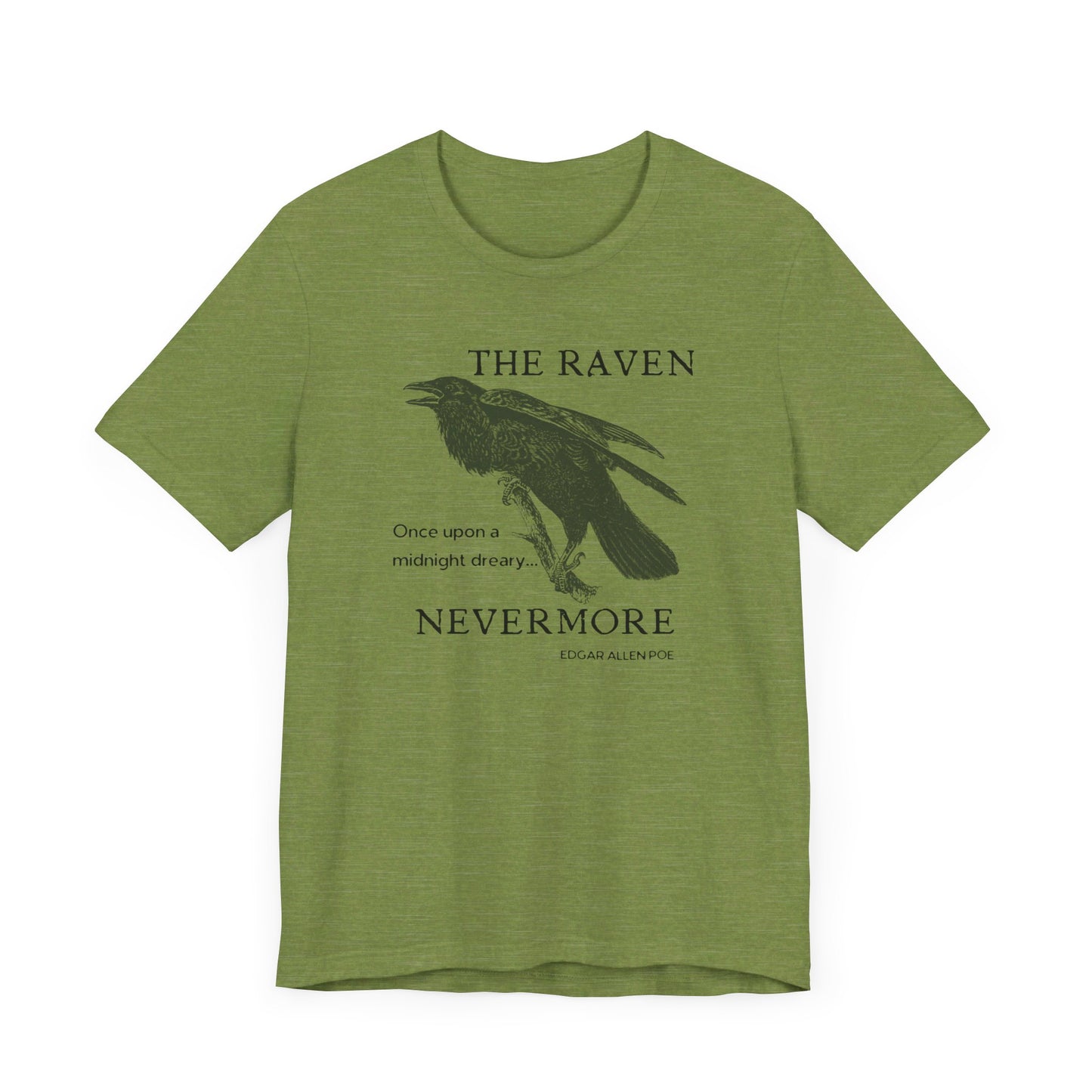 Halloween Vintage The Raven TShirt, Spooky Season Tee, Trick or Treating Shirt, Halloween Party T-Shirt, Edgar Allen Poe, Nevermore, Gothic T-Shirt Printify