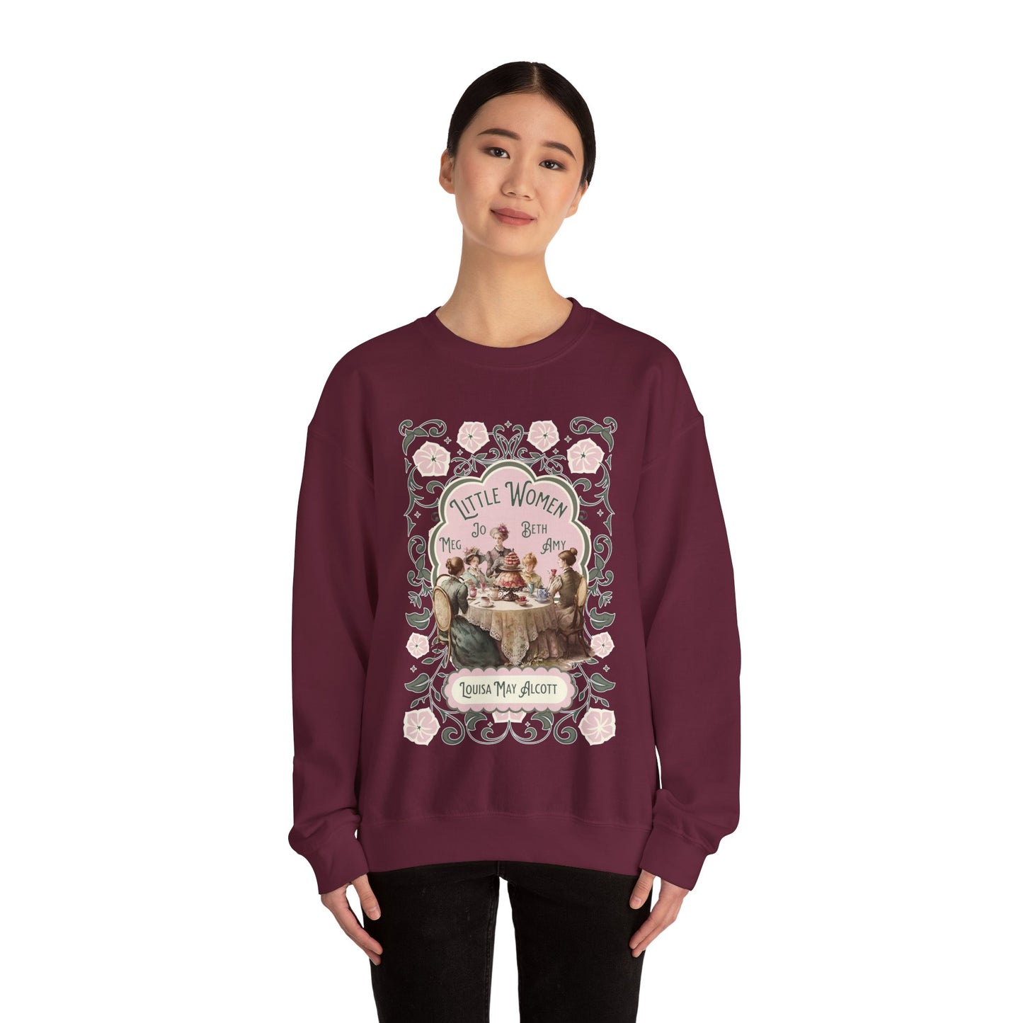 Little Women Sweatshirt, Louisa May Alcott Historical Romance Sweater, Bookish Literary Fan Art Gift, Gift for Her, Bookclub Crewneck Shirt Sweatshirt Printify