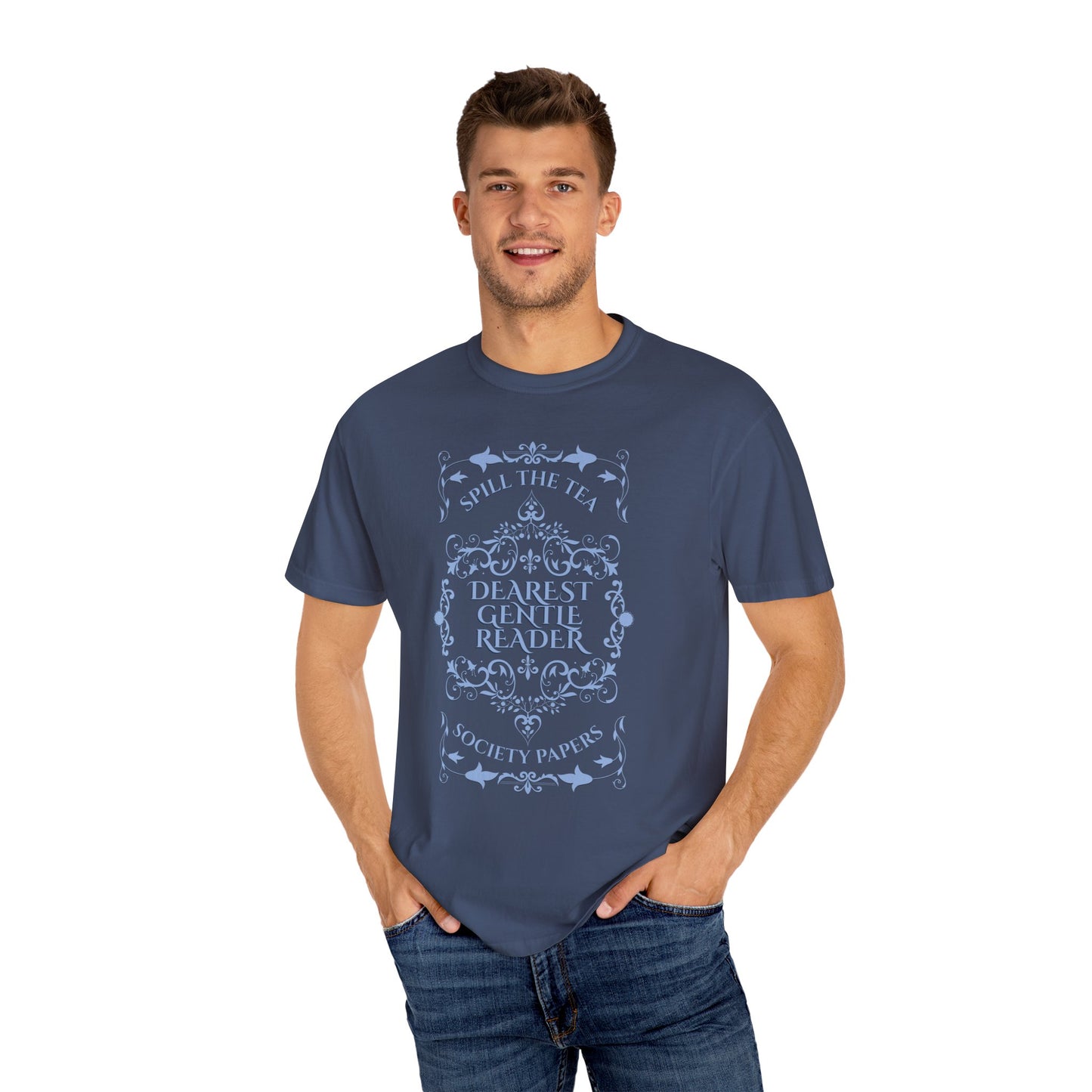 Dearest Gentle Reader TShirt Spill The Tea Society Papers Gift For Her Watching Party Book Club Gift Historical Romance Reader Gift Bookish T-Shirt Printify