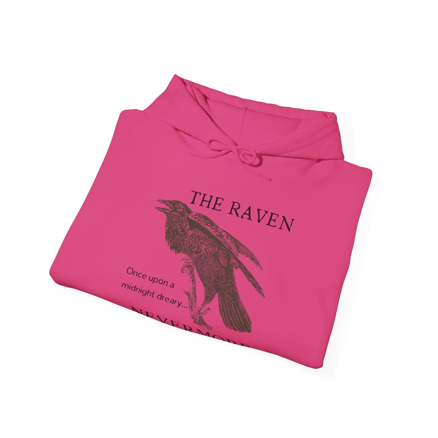 Halloween Vintage The Raven Hoodie, Spooky Season Sweater, Trick or Treating Shirt, Halloween Party Top, Edgar Allen Poe, Nevermore, Gothic Hoodie Printify