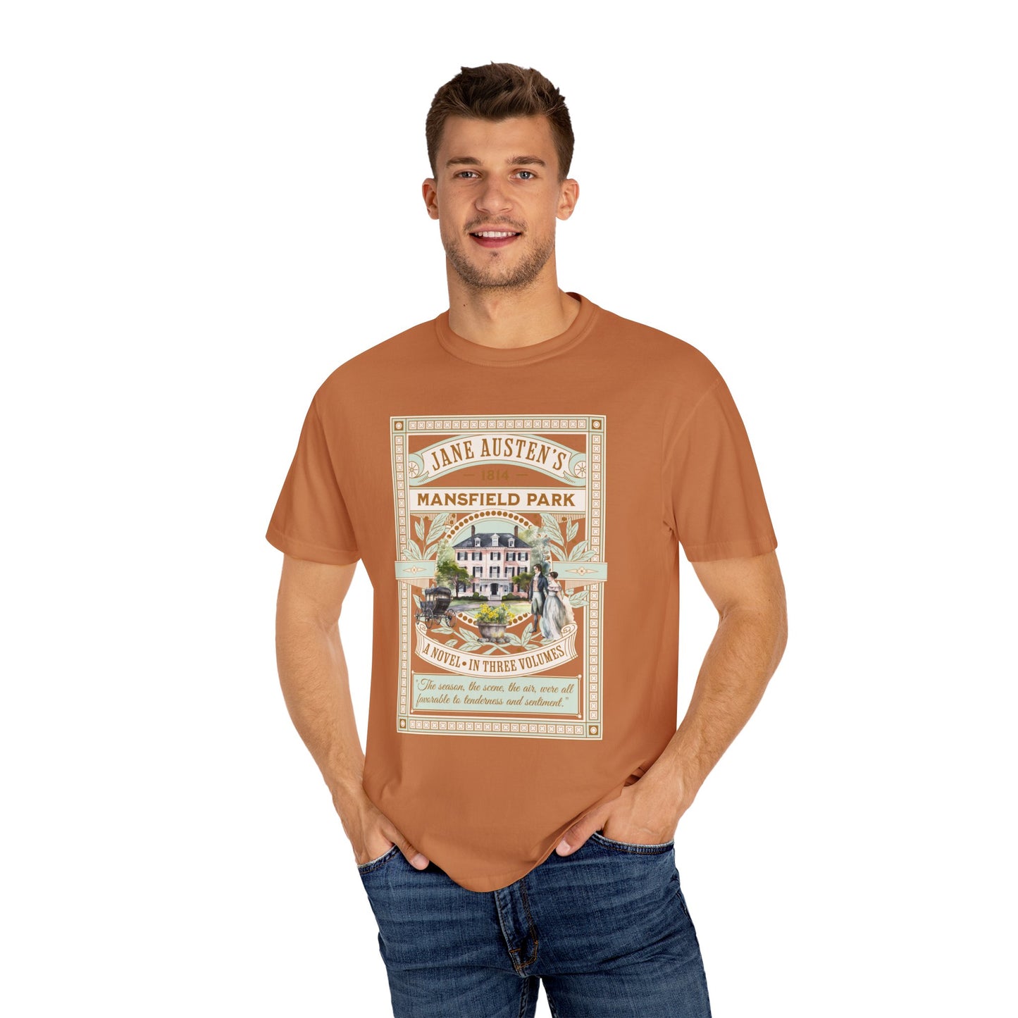 Jane Austen T- Shirt, Mansfield Park Historical Romance Comfort Colors Tee, Bookish Literary Jane Austen Fan Art Gift for Her Bookclub Shirt T-Shirt Printify