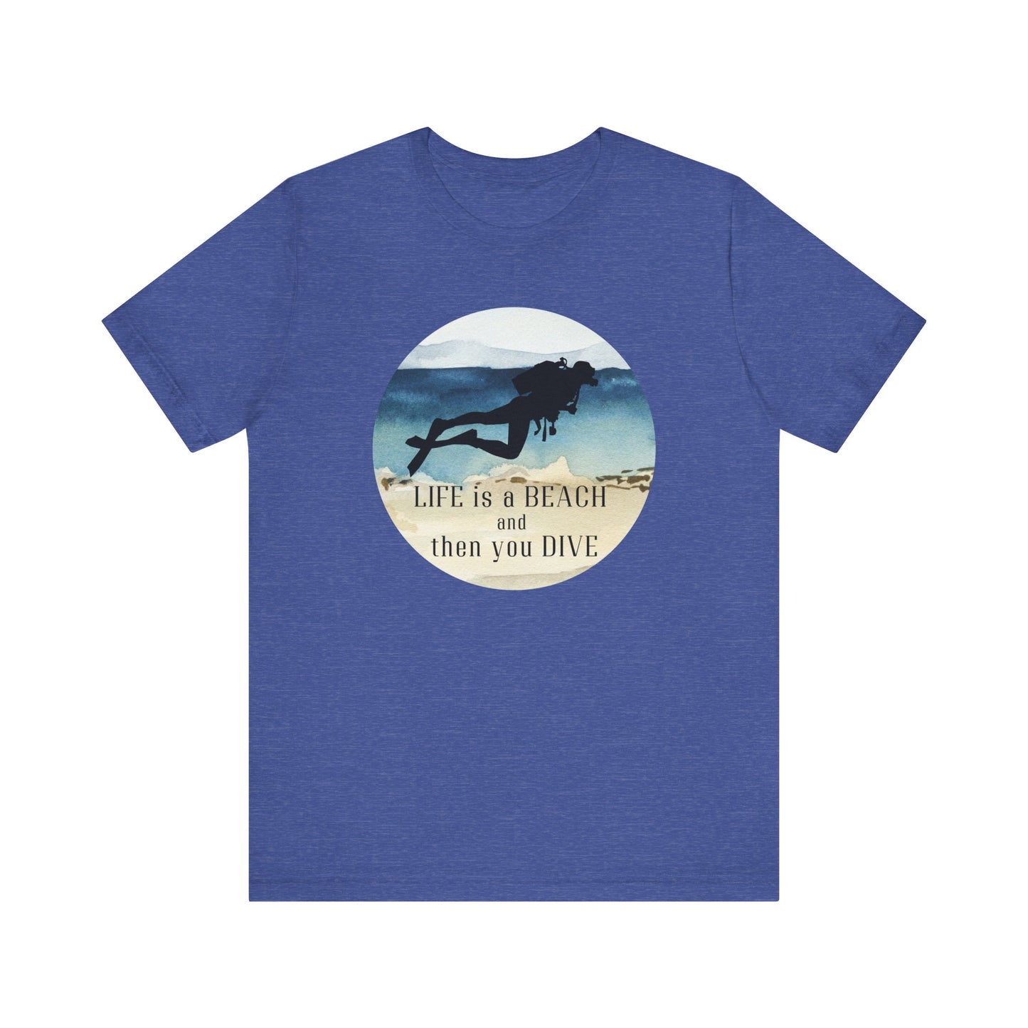Scuba Diving Gift, Scuba Diving Shirt, Scuba Diver Gift, Scuba Lover Gift, Ocean Lover TShirt Gifts For Scuba Divers, Water Fun Tee, Snorke T-Shirt Printify Heather True Royal XS