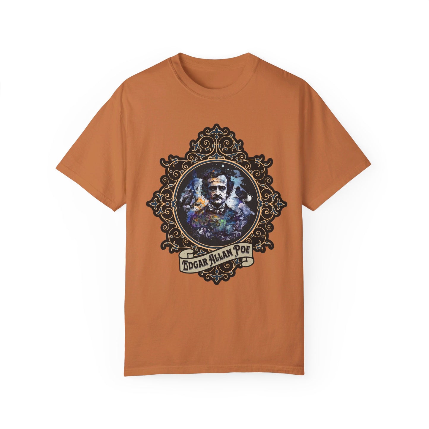 Edgar Allan Poe Shirt, Poet, Poetry Lover Tee, Book, Reading Lover Shirt, Halloween, Gothic, Light Academia Gifts, Comfort Colours TShirt T-Shirt Printify Yam S