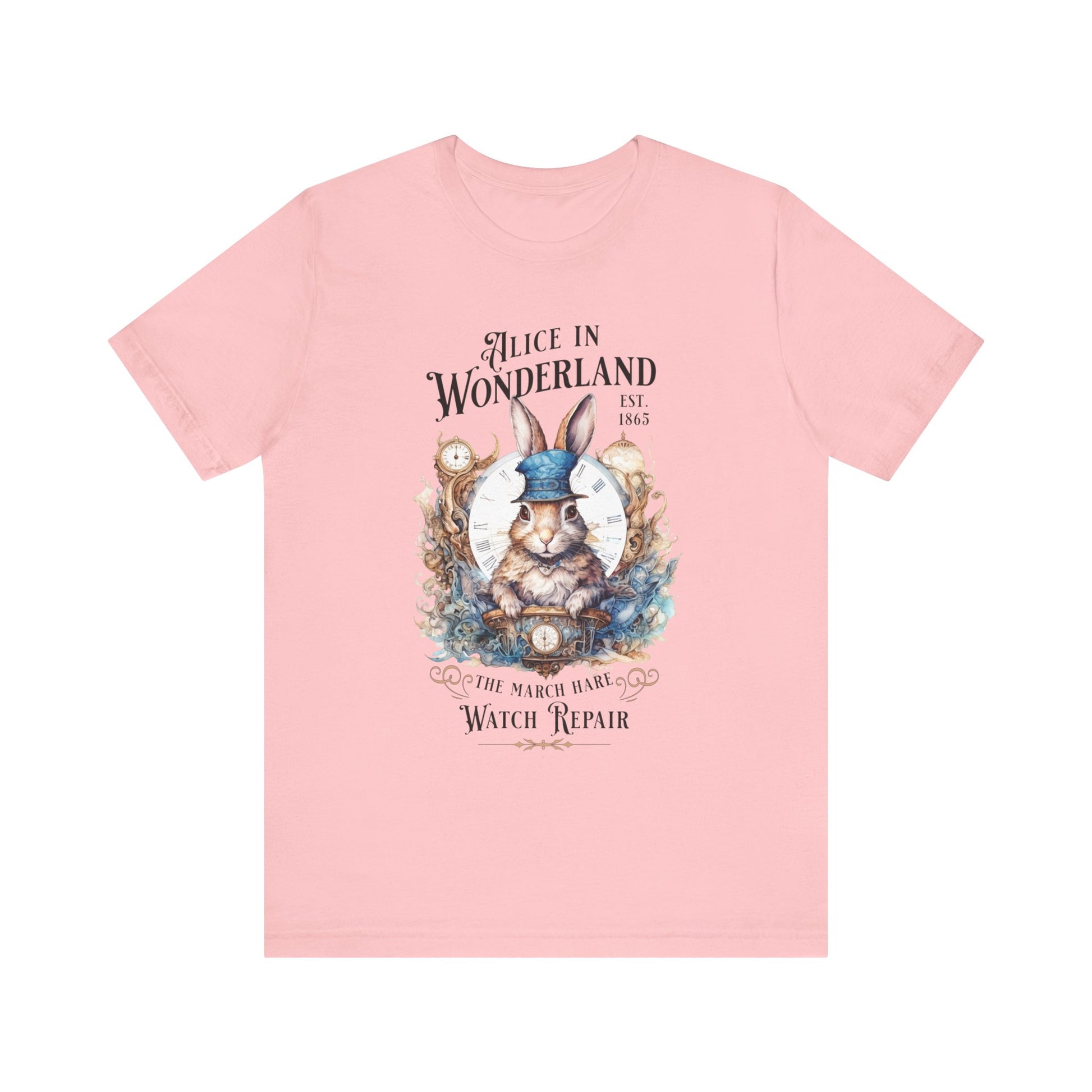 3001 Unisex Jersey Short Sleeve Tee Alice in Wonderland T-Shirt Printify Pink S