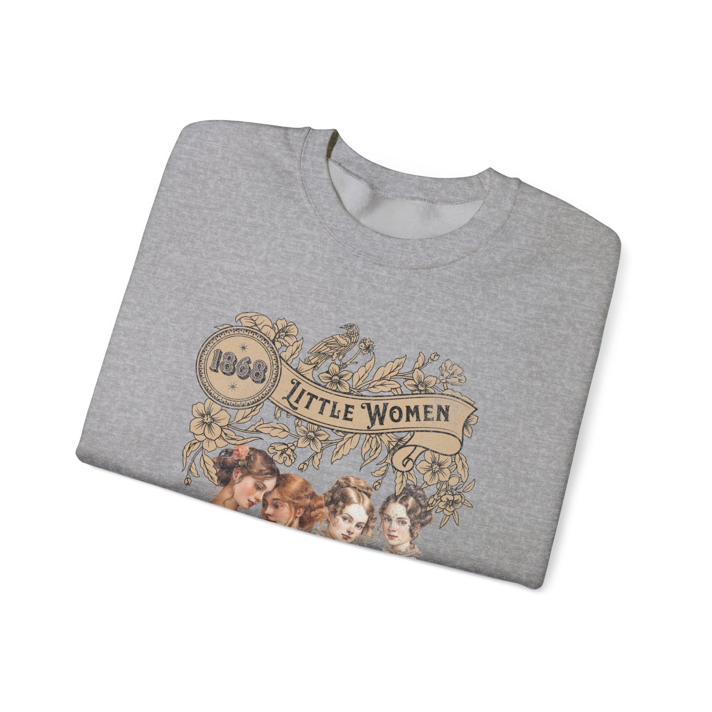 Little Women Sweatshirt, Louisa May Alcott Historical Romance Sweater, Bookish Literary Fan Art Gift, Gift for Her, Bookclub Crewneck Shirt Sweatshirt Printify
