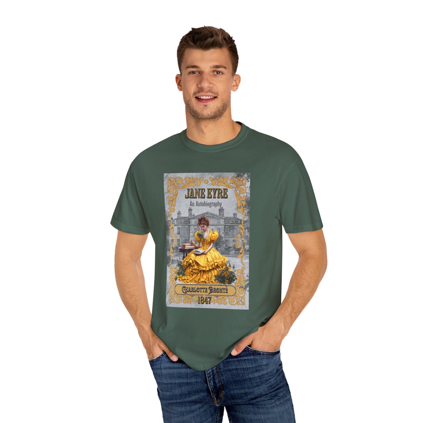 Jane Eyre T-shirt, Charlotte Brontë Historical Romance Comfort Colors Tee, Bookish Literary Brontë Sisters Fan Art Gift for Her, Bookclub T-Shirt Printify