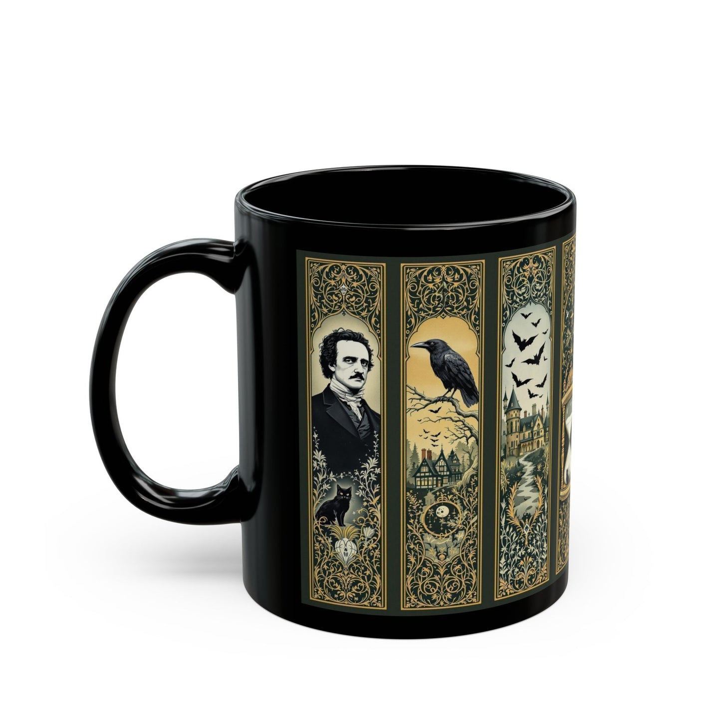 Edgar Allan Poe Mug Gothic Literary Gift For Book Lover Dark Academia Macabre Fall Coffee Cup Halloween Poetember Party Gift For Bookclub Mug Printify