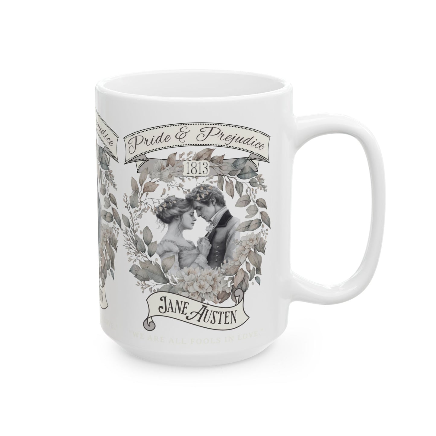 Pride And Prejudice Coffee Mug Jane Austen Historical Romance Reader Gift Bookish Gift for Her Bookclub Gift Birthday Christmas For Her BFF Mug Printify