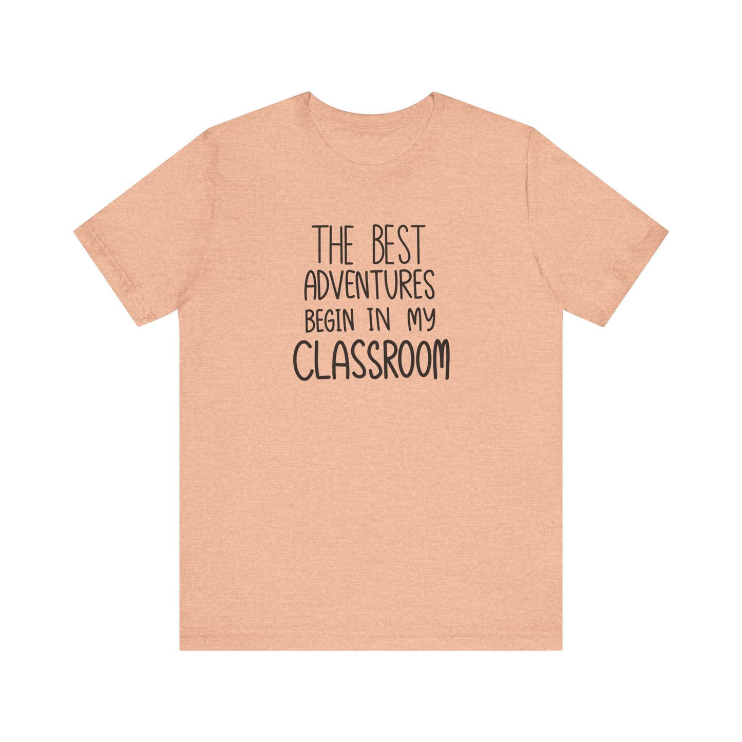 Cute Teacher TShirt Gift, Education Tee, Elementary School Teacher Appreciation, Funny Back To School Shirt, Teacher T-Shirt, Teacher Love T-Shirt Printify Heather Peach XS