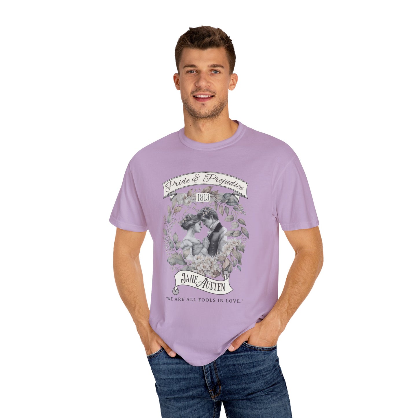 Pride and Prejudice T-Shirt Jane Austen Historical Romance Reader T-Shirt Printify