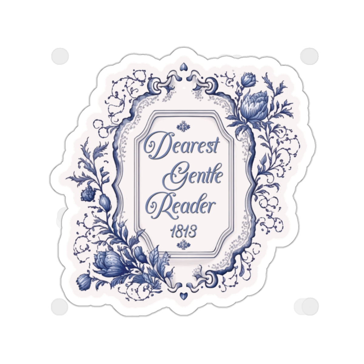Dearest Gentle Reader Sticker Regency England Ton Society Papers Gift For Bridgerton Fan Historical Drama Romance Reader Gift Bookclub Gift Paper products Printify