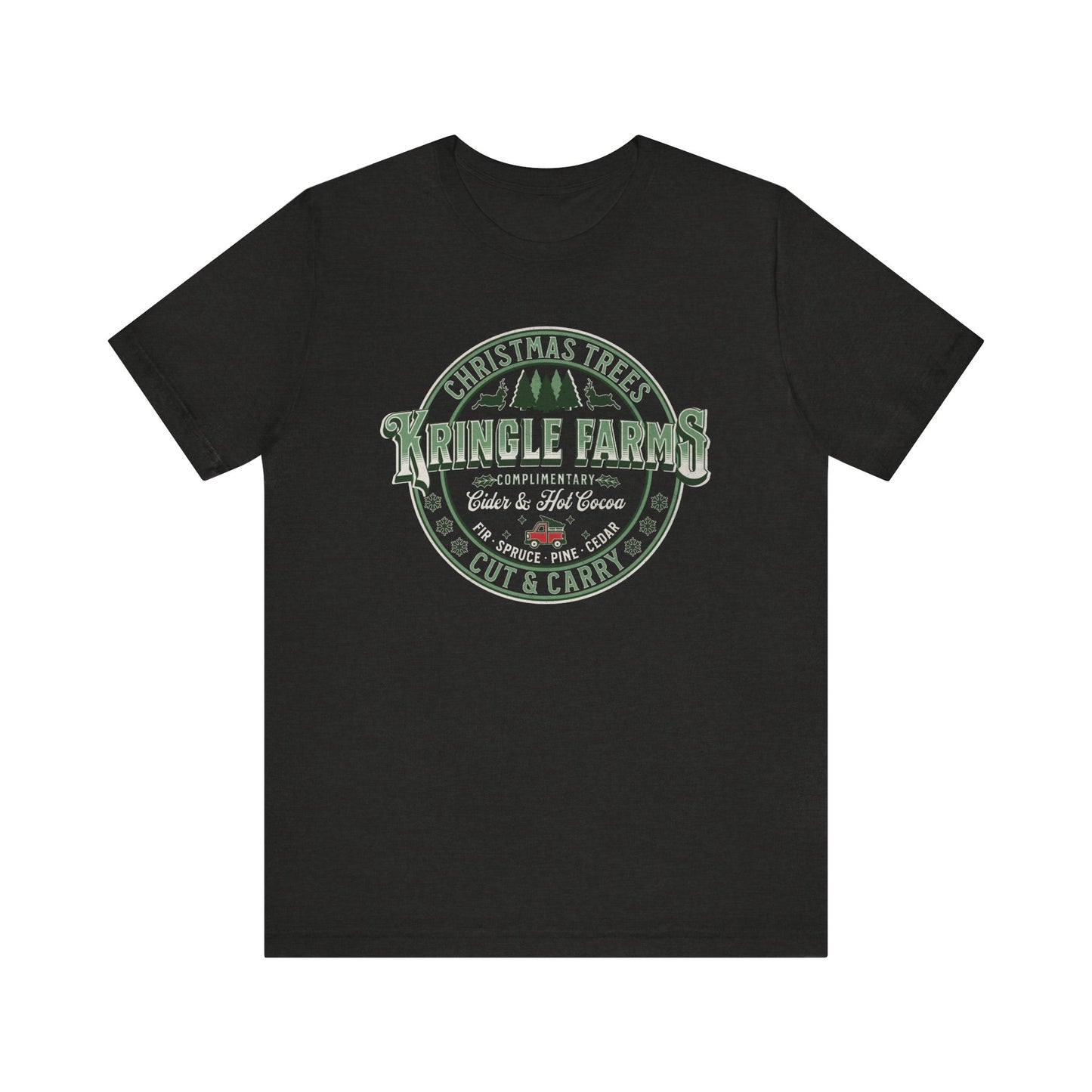 Christmas Tree Farm Shirt, Family Holiday Tradition Tree Cutting Shirt, Family Christmas Vacation Shirts, Christmas Tree Decorating Shirts T-Shirt Printify Black Heather XS