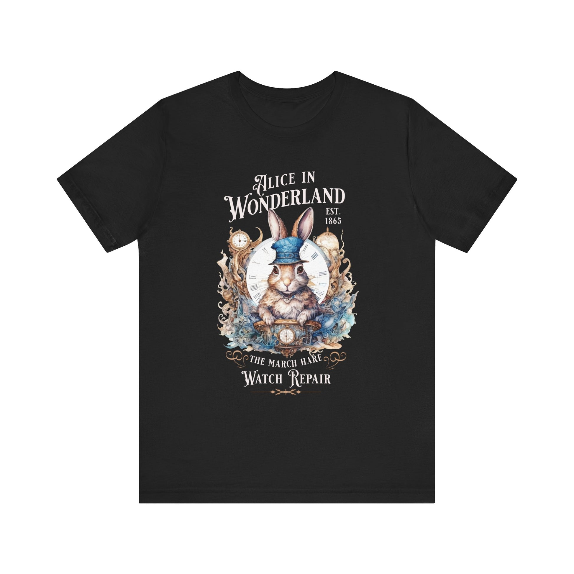 3001 Unisex Jersey Short Sleeve Tee Alice in Wonderland T-Shirt Printify Black S
