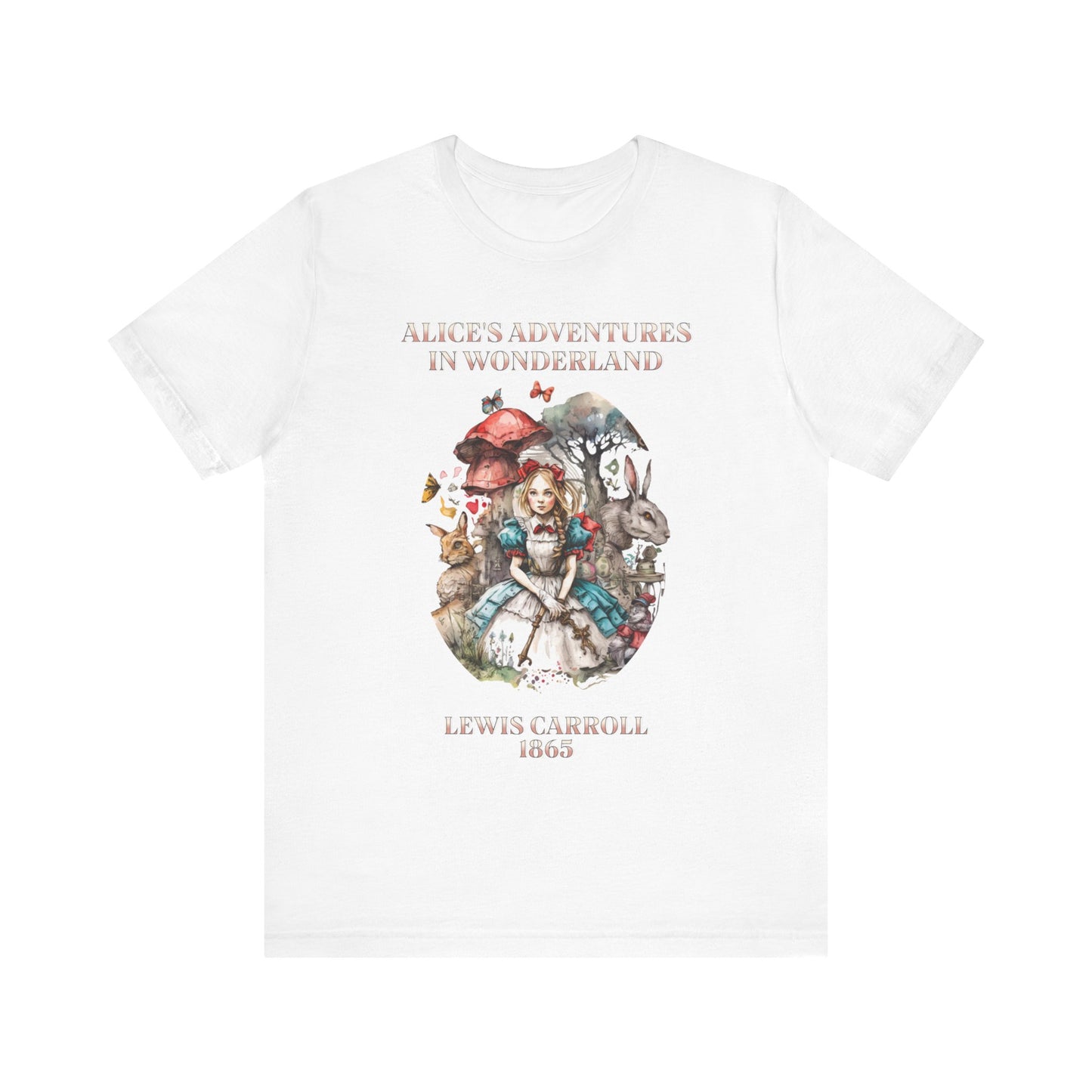 Unisex Jersey Short Sleeve Tee Alice in Wonderland T-Shirt Printify White S