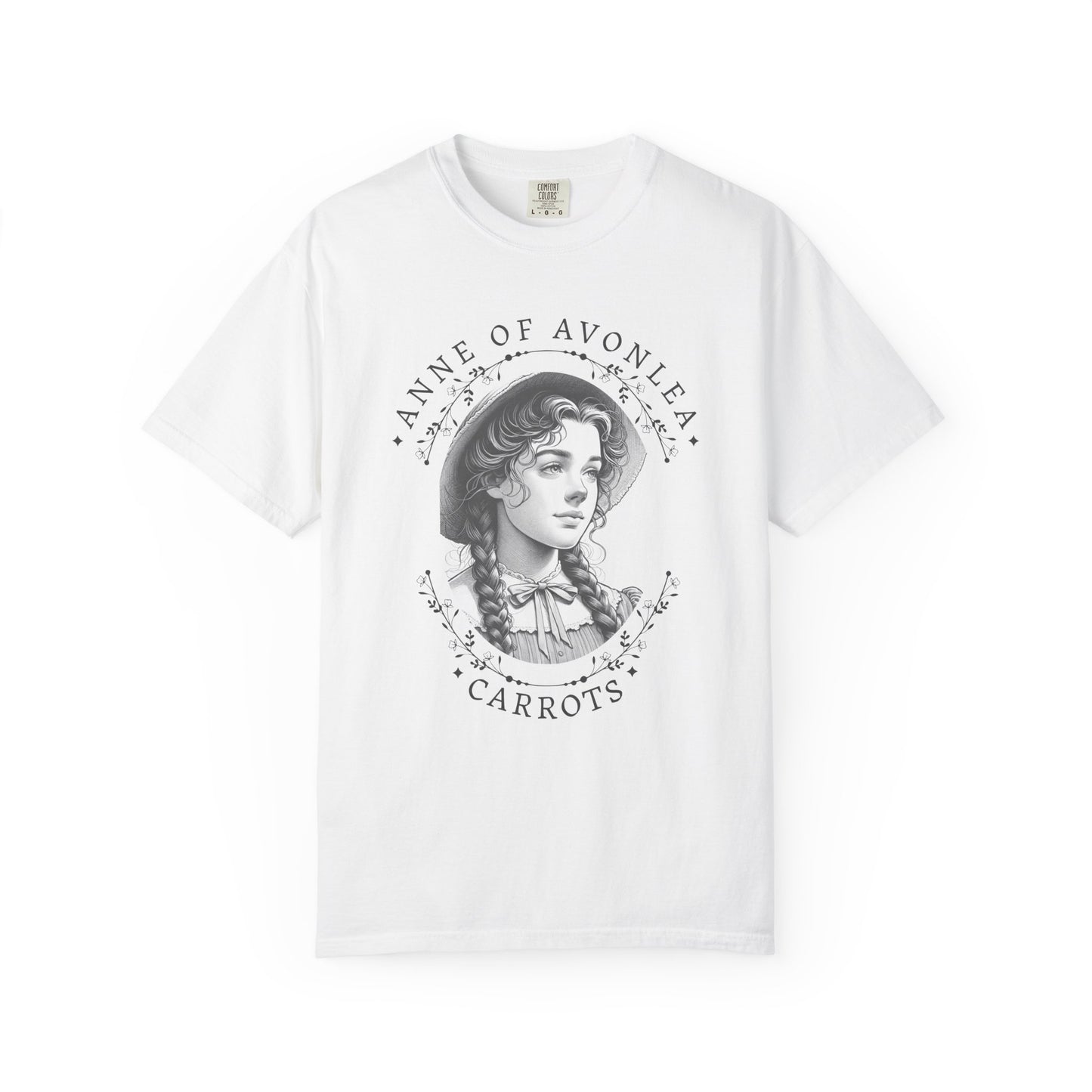 Vintage Anne of Avonlea T-Shirt, Anne of Green Gables Merch Literary Gift Book Lover Tee Anne With An E Carrots Design L.M. Montgomery Fan T-Shirt Printify White S