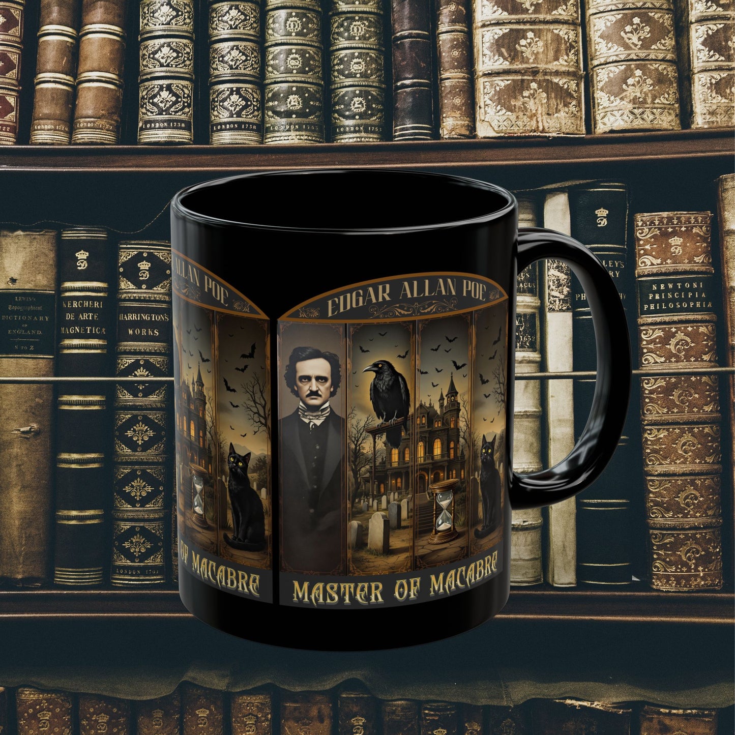 Edgar Allan Poe Mug Gothic Literary Gift For Book Lover Dark Academia Macabre Fall Coffee Cup Halloween Poetember Party Gift For Bookclub Mug Printify