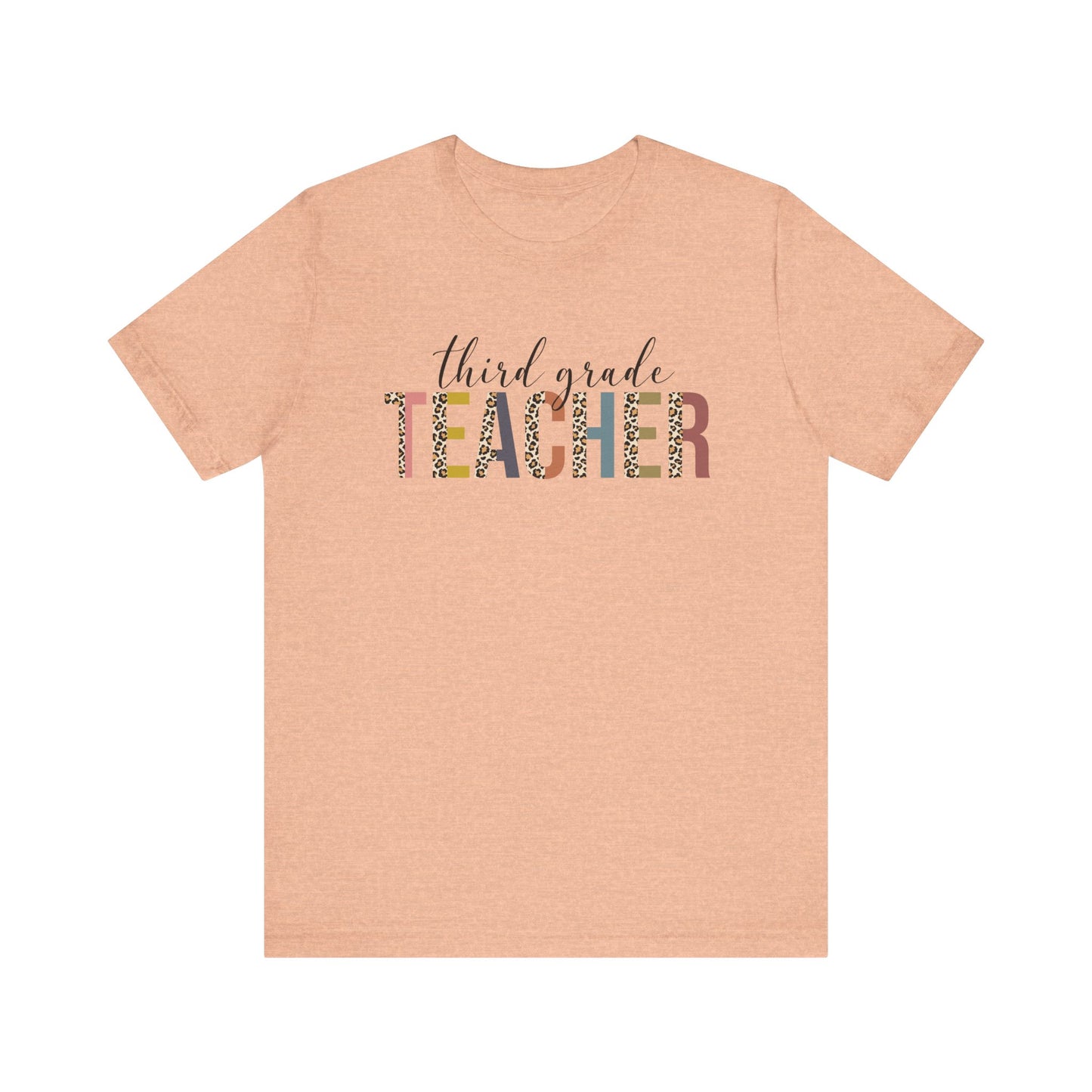Cute Teacher TShirt Gift, Education Tee, Elementary School Teacher Appreciation, Funny Back To School Shirt, Teacher T-Shirt, Teacher Tee T-Shirt Printify Heather Peach XS