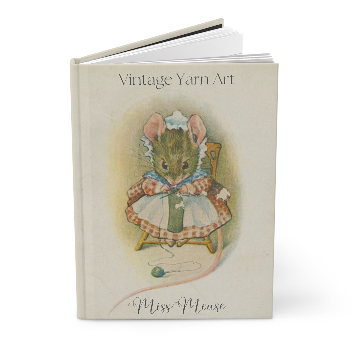 Vintage Crochet Art Journal, Crochet Project Notebook, Hardcover Journal Gift for Person who Loves Crochet. Paper products Printify