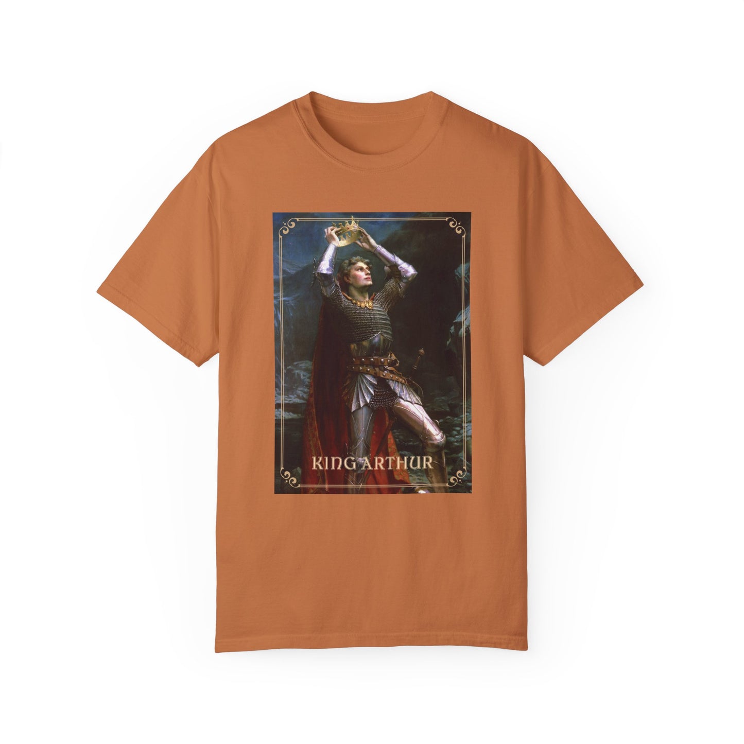 King Arthur Art Print T-shirt Mythical Tale Tee Comfortable Renfaire Medieval Festival Shirt Gift for Gamers Fantasy Lover Cosplay TShirt T-Shirt Printify Yam S