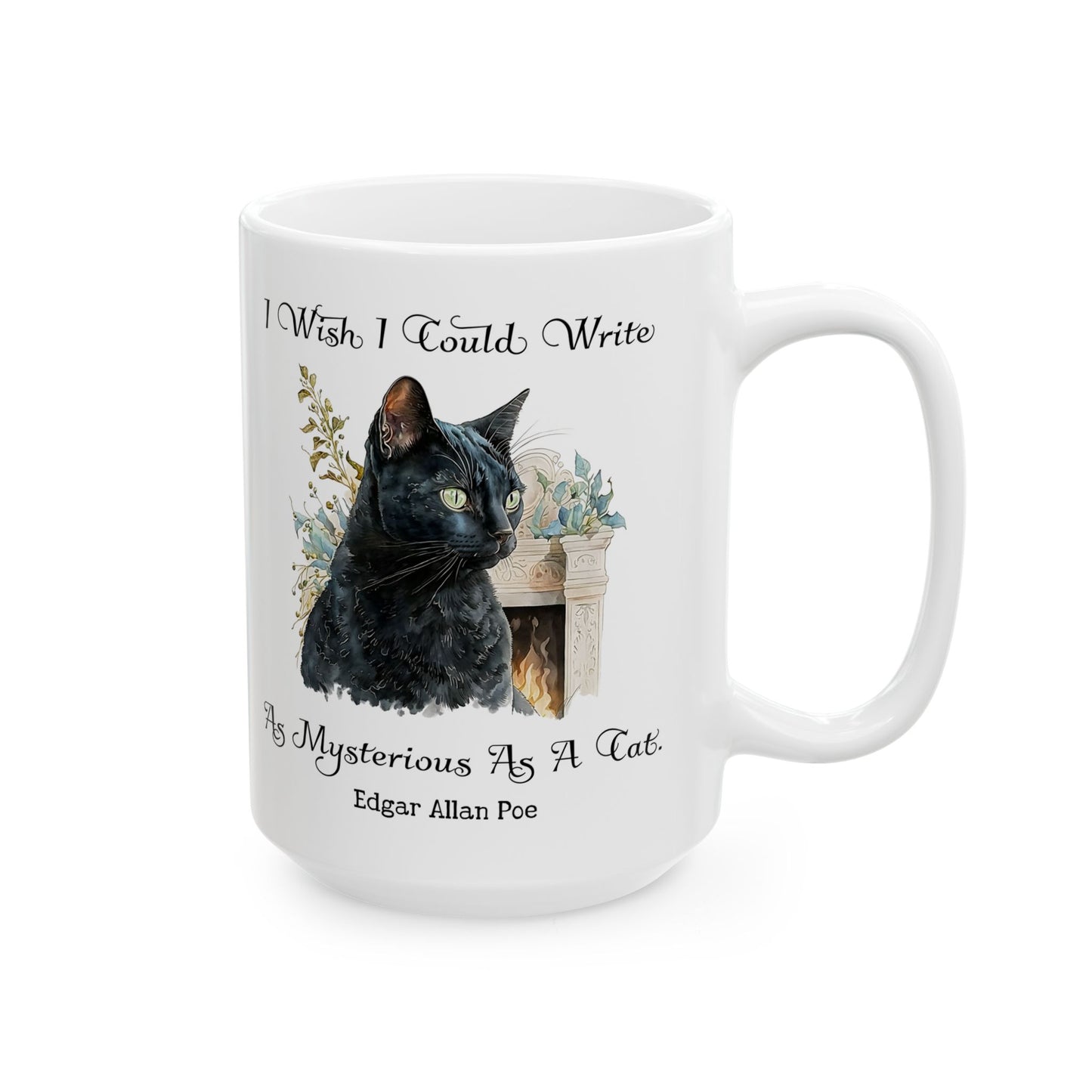 Edgar Allan Poe Coffee Mug Nevermore The Black Cat Coffee Cup Gift For Book Lover Reader Gift For Gothic Dark Academia Bookish Birthday Gift Mug Printify