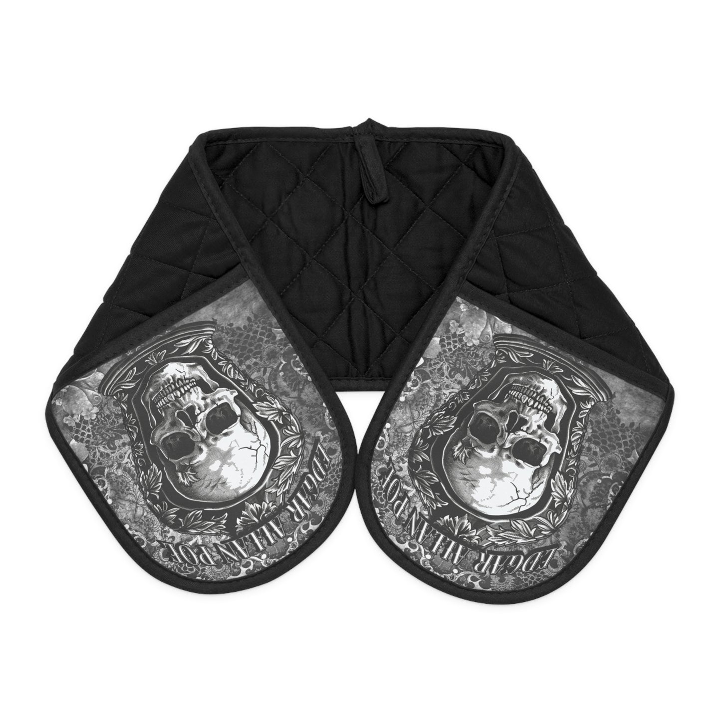 Edgar Allan Poe Oven Mitts for Haunting Kitchen Decor Gothic Gifts for Halloween Decor Party Host Gift Housewarming Bookclub Dark Academia Accessories Printify