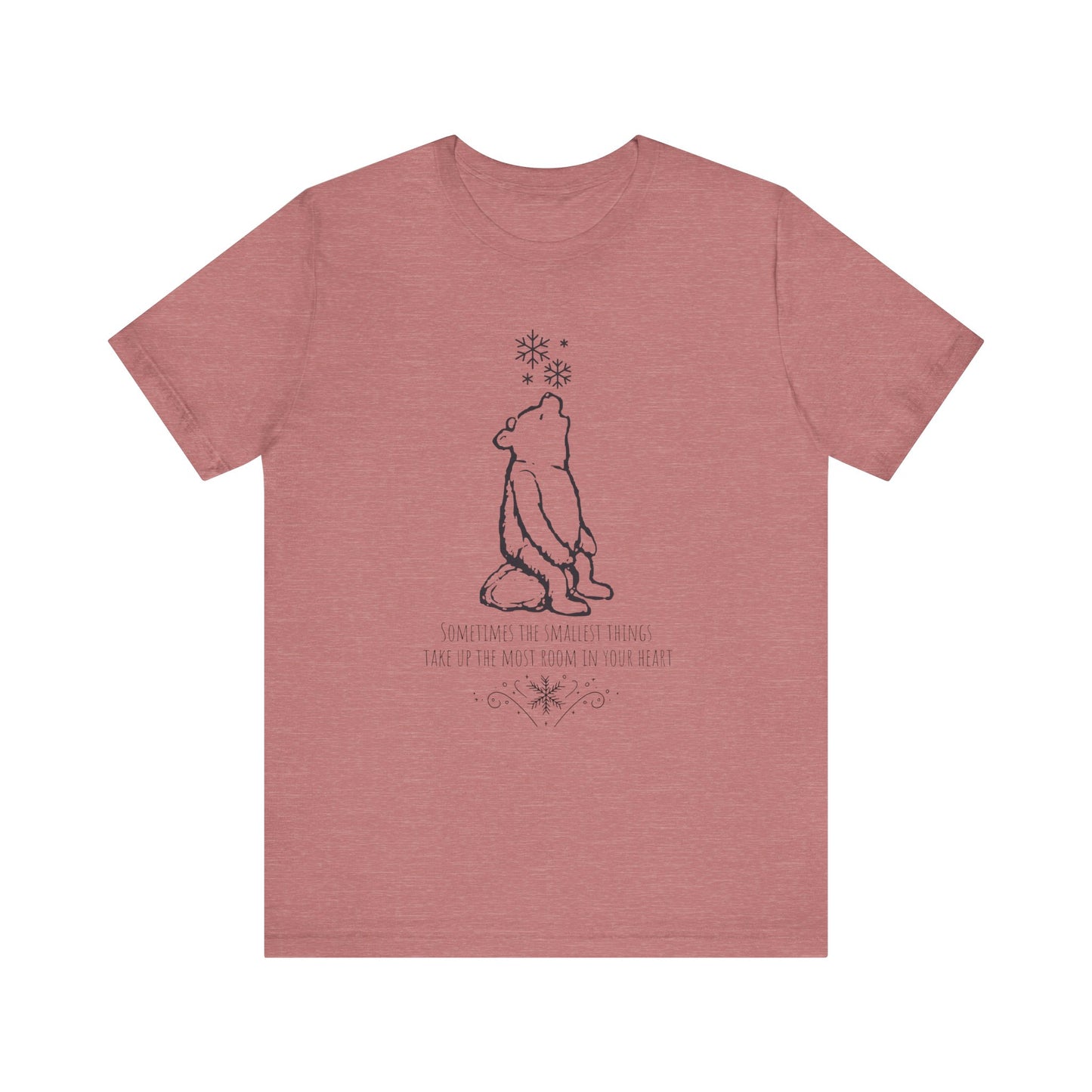 Winnie The Pooh Christmas Shirt, Pooh Bear Holiday T-Shirt, Family Matching Christmas Vacation Tshirts, A.A. Milne Shirt, Book Lover Gifts T-Shirt Printify Heather Mauve XS