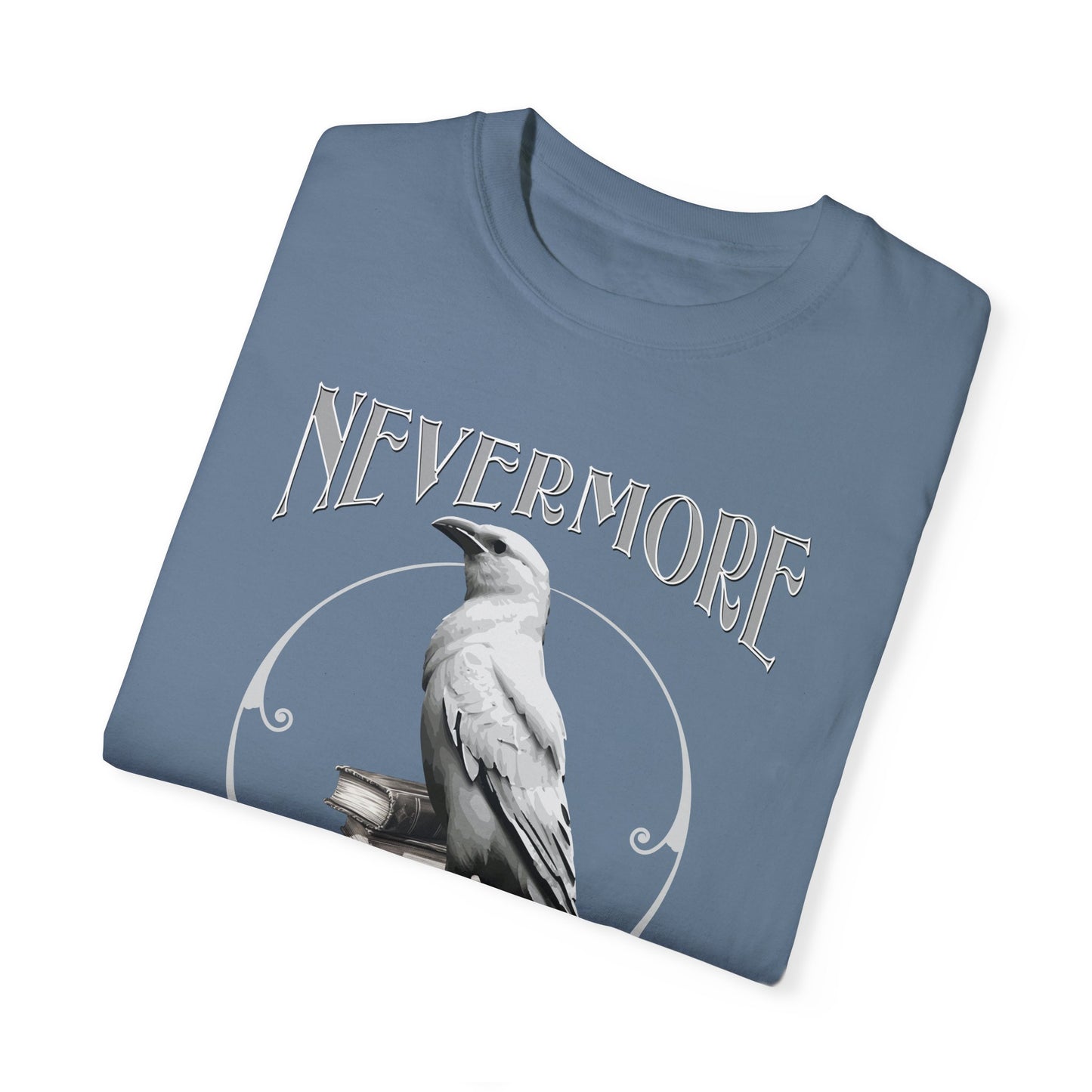 Edgar Allan Poe The White Raven Unisex Garment-Dyed T-shirt T-Shirt Printify
