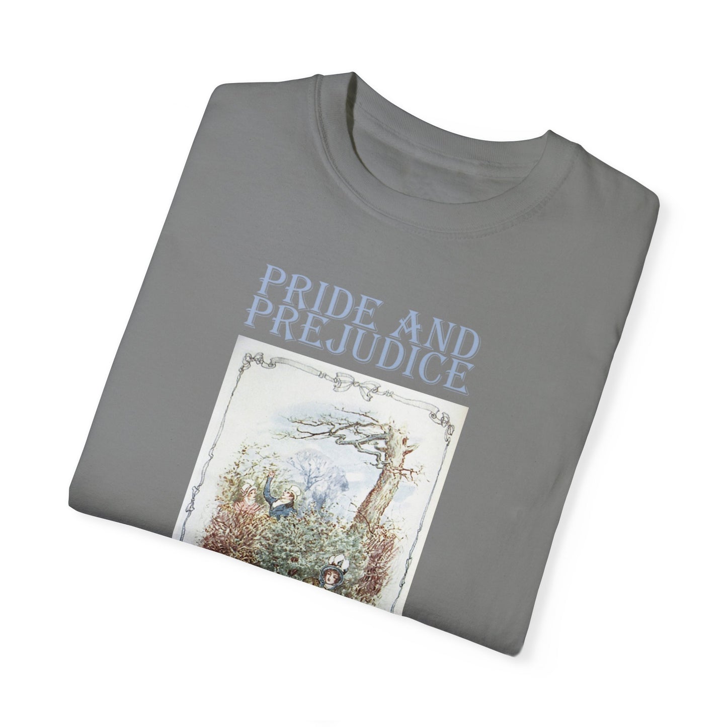 Jane Austen Comfort Colors TShirt, Pride & Prejudice Historical Romance, Bookish Literary Jane Austen Fan Art Gift for Her Bookclub Tee T-Shirt Printify