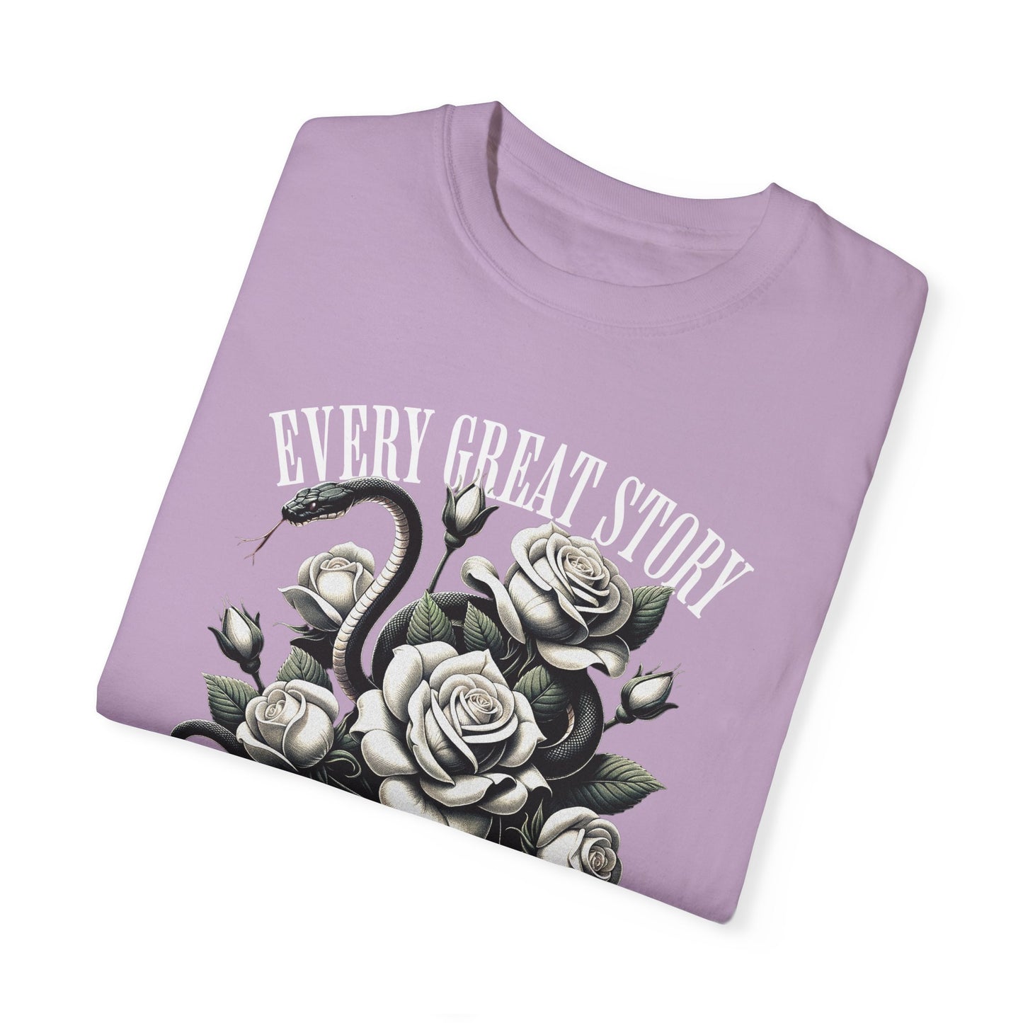 Snake Romance TShirt Romantasy Reader Dark Gift For Morally Grey Dark Fantasy Romance Novel Lover Haunting Goth Romance Shirt For Book Club T-Shirt Printify