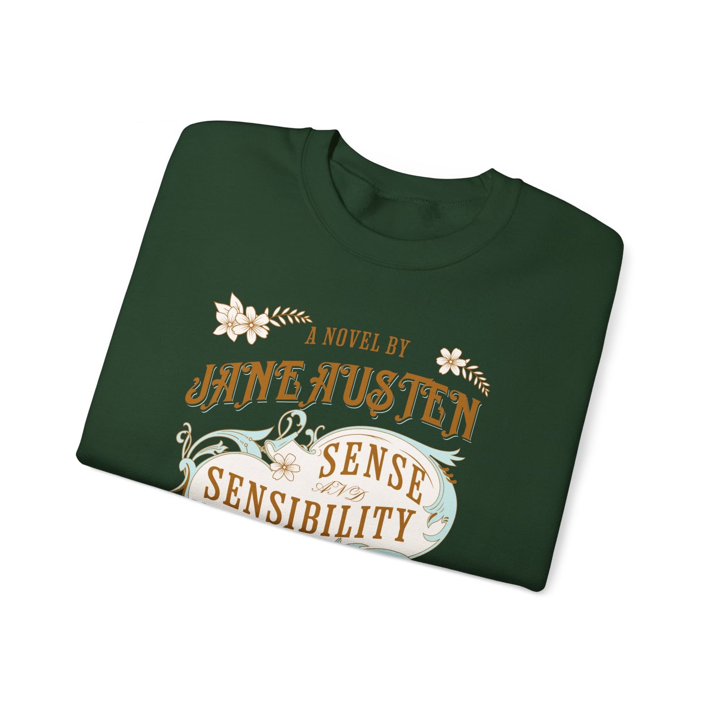 Jane Austen Sweatshirt, Sense & Sensibility Historical Romance Sweater, Bookish Literary Jane Austen Fan Art Gift, Gift for Her, Readers, Sweatshirt Printify