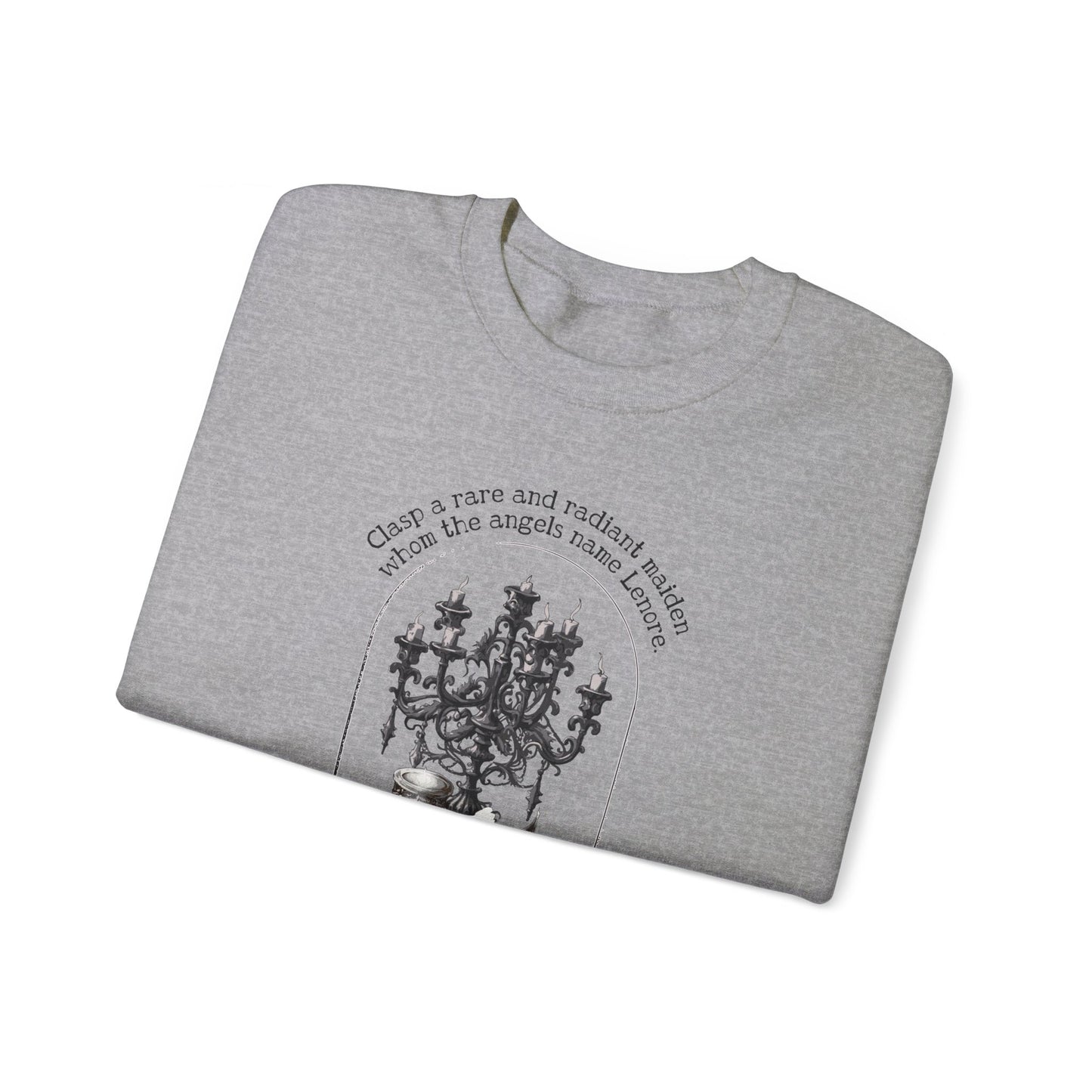 Edgar Allan Poe, Nevermore The Raven Sweatshirt, Book Lover, Halloween, Haunting Gothic Gift, Light, Dark Academia, Horror Movie Sweater Sweatshirt Printify