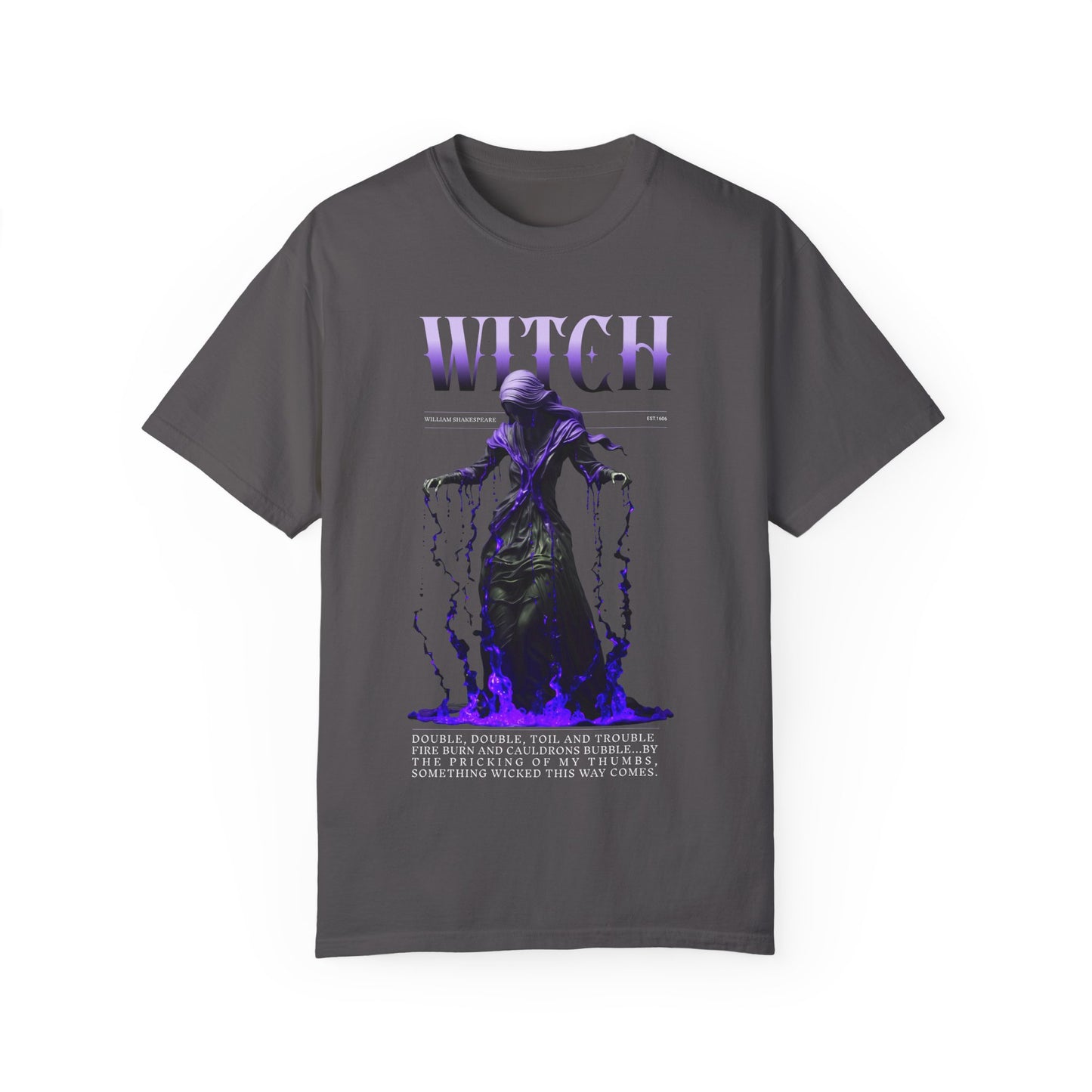 Witchy Vibes Unisex T-Shirt Shakespeare Fan Shirt MacBeth Witches Gothic Dark Literature Lover Gift Dark Academia Renfaire Festival Shirt T-Shirt Printify Graphite S
