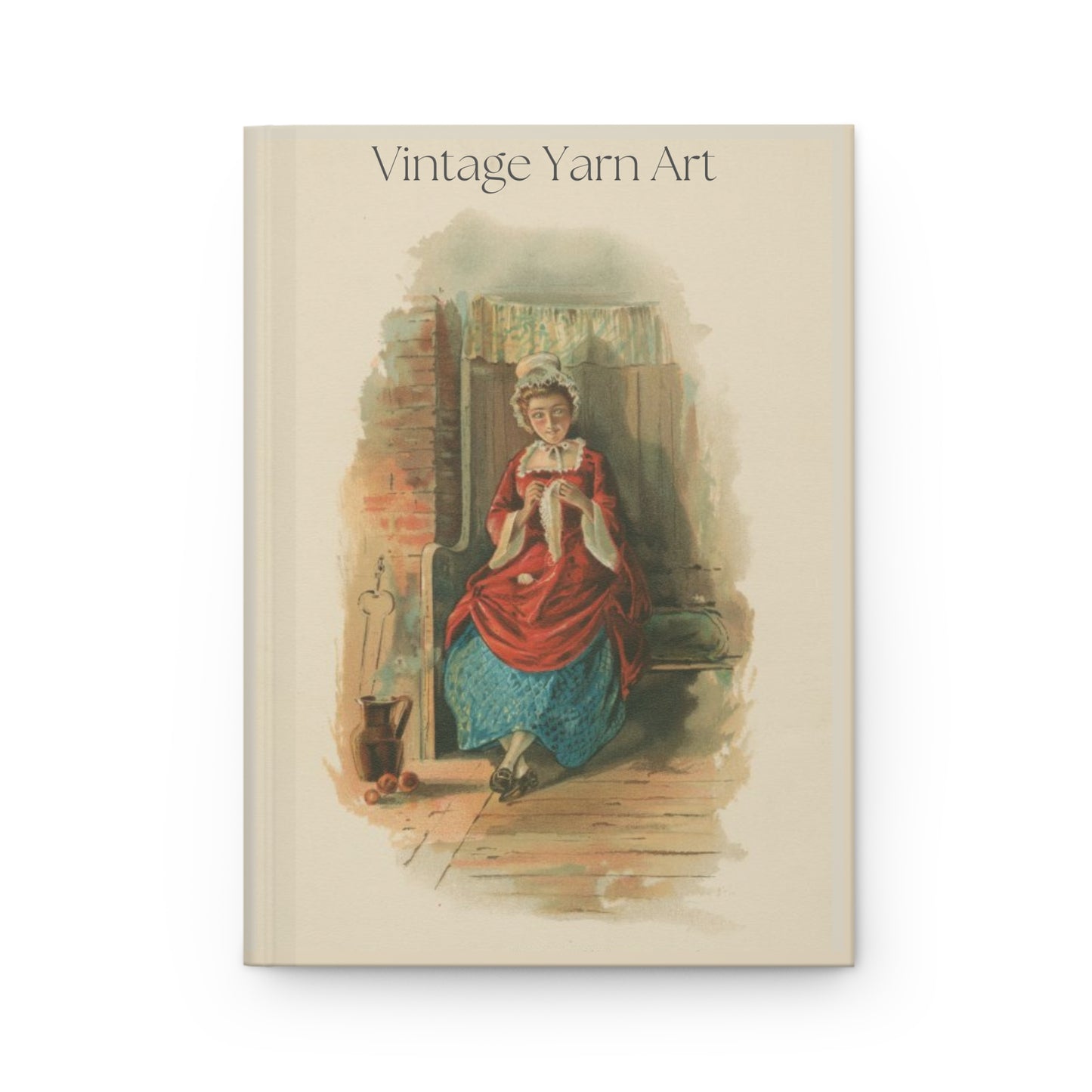 Vintage Crochet Art Journal, Crochet Project Notebook, Hardcover Journal Gift for Person who Loves Crochet. Paper products Printify