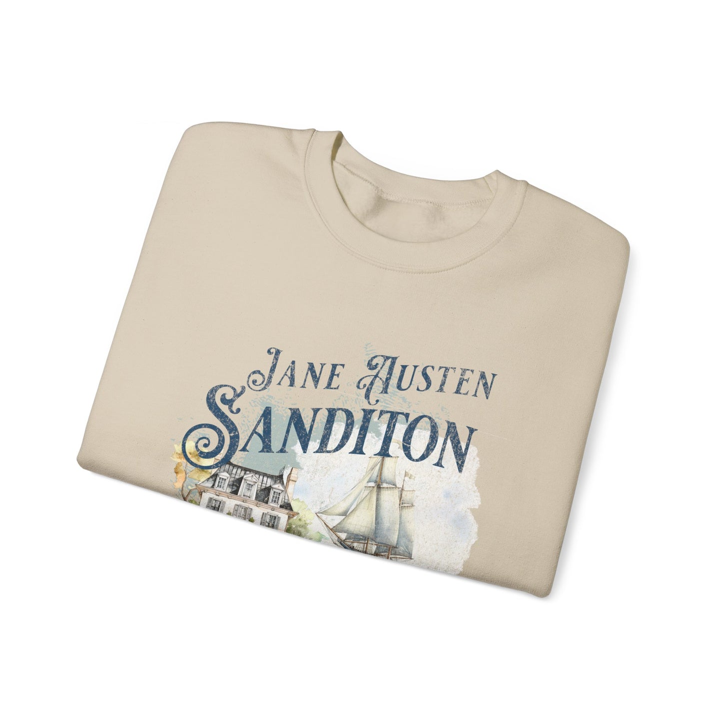 Jane Austen Sweatshirt, Sanditon Historical Romance, Bookish Literary Gift, Jane Austen Fan Art Shirt, Gift for Her, Gift for Readers, Sweatshirt Printify