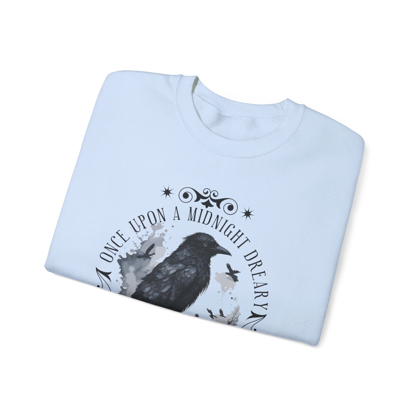 Edgar Allan Poe, The Raven Sweatshirt, Poet, Poetry Lover Sweater, Book Lover, Haunting Gothic Gift, Light, Dark Academia, Horror Movie Top Sweatshirt Printify