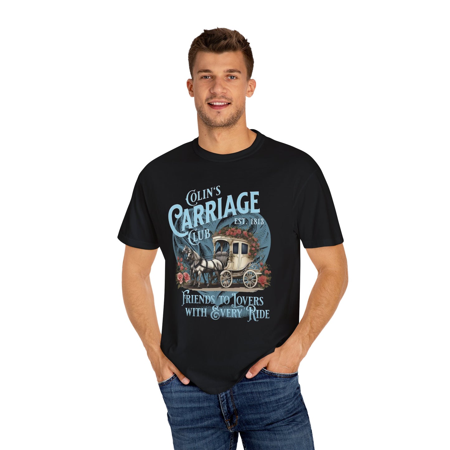 Colins Carriage Club Shirt Regency England Ton Society Gift For Bridgerton Fan Historical Drama Penelope Romance Reader Gift Bookclub Gift T-Shirt Printify