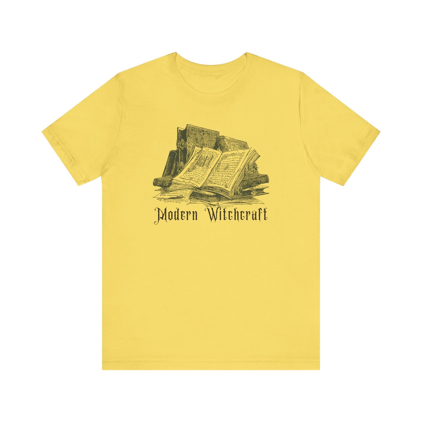 Halloween Vintage Witches Spell Books TShirt, Spooky Season Tee, Trick or Treating Shirt, Halloween Party T-Shirt, Modern Witchcraft T Shirt T-Shirt Printify Maize Yellow XS