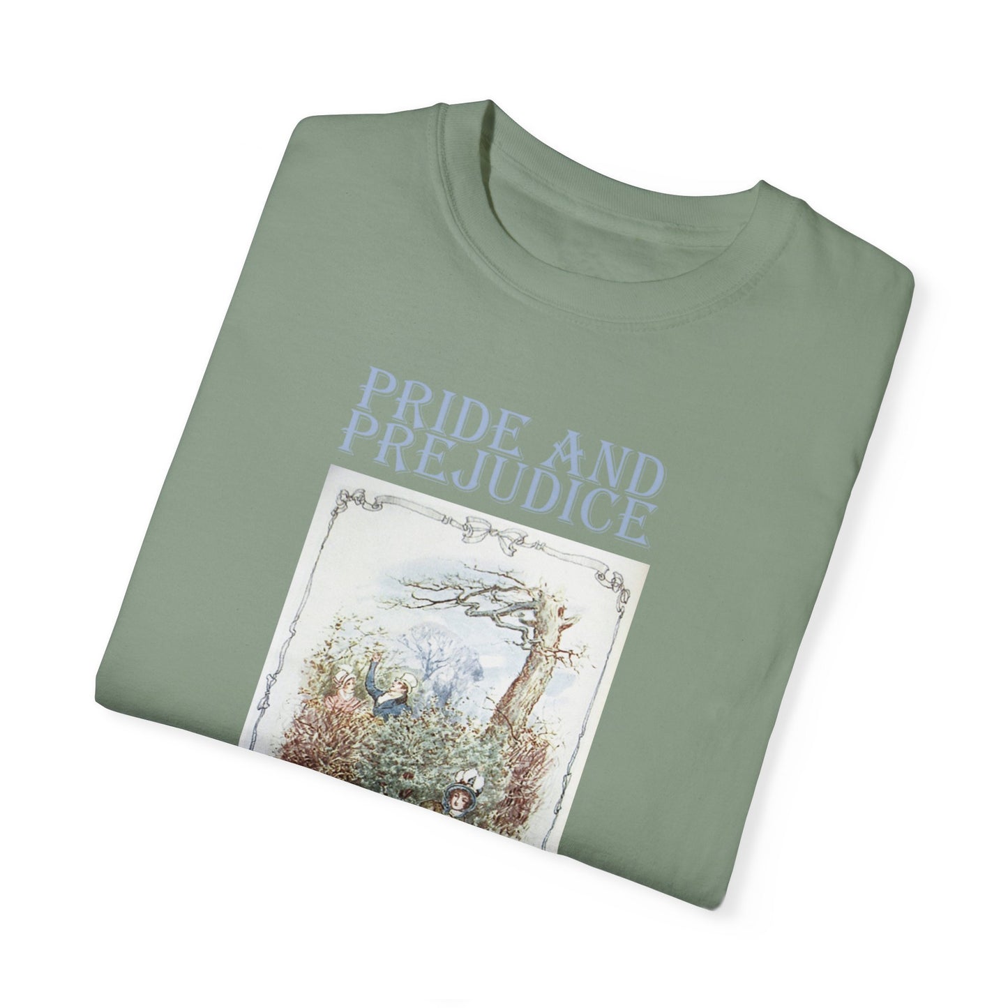 Jane Austen Comfort Colors TShirt, Pride & Prejudice Historical Romance, Bookish Literary Jane Austen Fan Art Gift for Her Bookclub Tee T-Shirt Printify