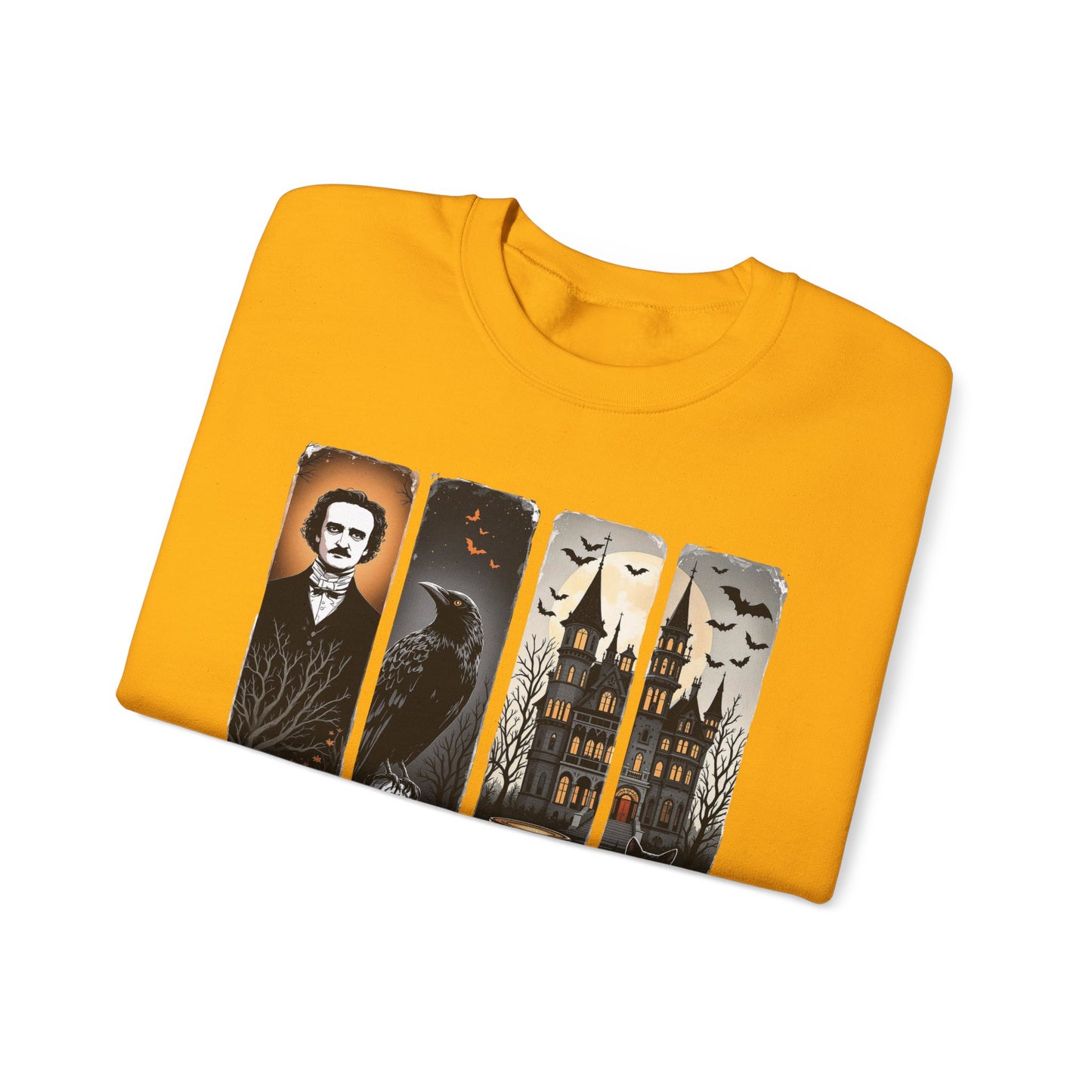 Edgar Allan Poe Sweatshirt The Raven Nevermore Gothic Horror Sweater Dark Academia Macabre Halloween Gift for Book Lovers Birthday Christmas