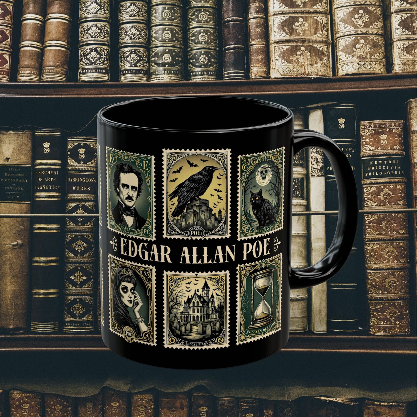Edgar Allan Poe Mug Gothic Literary Gift For Book Lover Dark Academia Macabre Fall Coffee Cup Halloween Poetember Party Gift For Bookclub Mug Printify