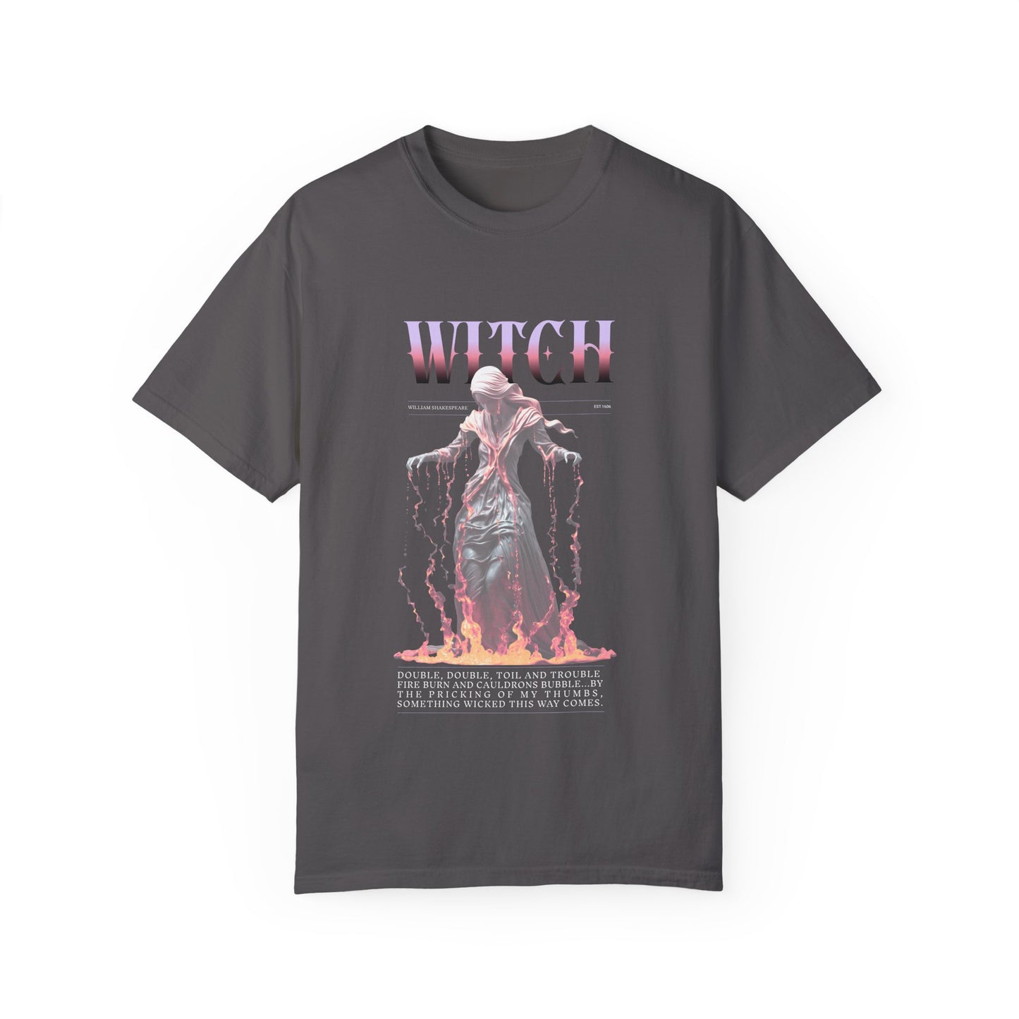 Witchy Vibes Unisex T-Shirt Shakespeare Fan Shirt MacBeth Witches Gothic Dark Literature Lover Gift Dark Academia Renfaire Festival Shirt T-Shirt Printify Graphite S