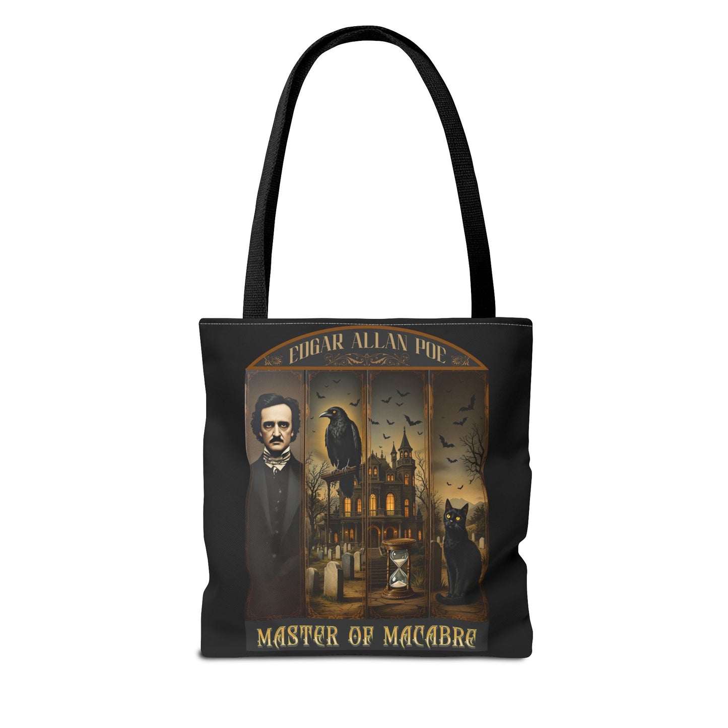 Edgar Allan Poe Tote Bag Gothic Literary Gift for Book Lover Dark Academia Macabre Accessory Halloween Tote Fall School Bag for Poetember Bags Printify
