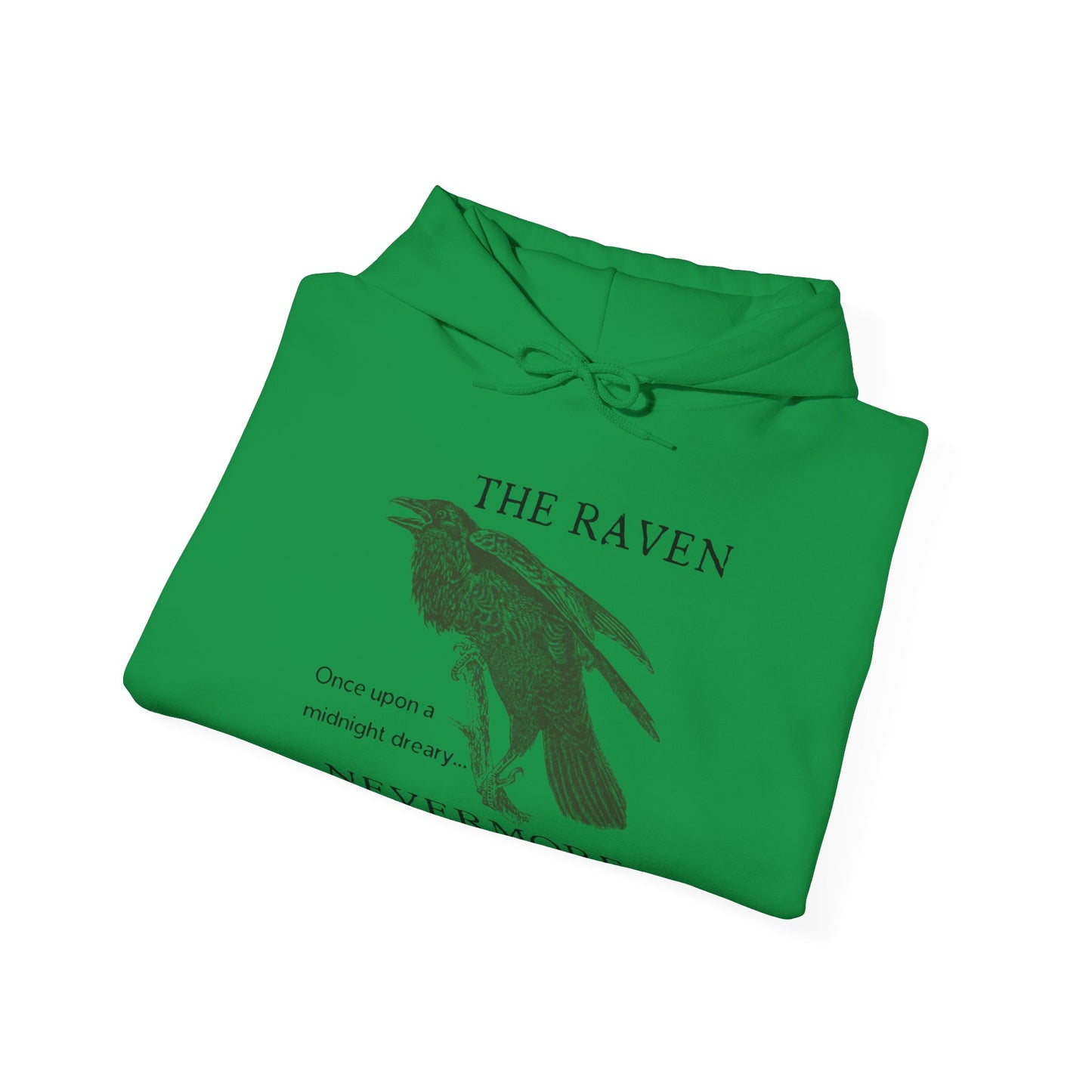 Halloween Vintage The Raven Hoodie, Spooky Season Sweater, Trick or Treating Shirt, Halloween Party Top, Edgar Allen Poe, Nevermore, Gothic Hoodie Printify