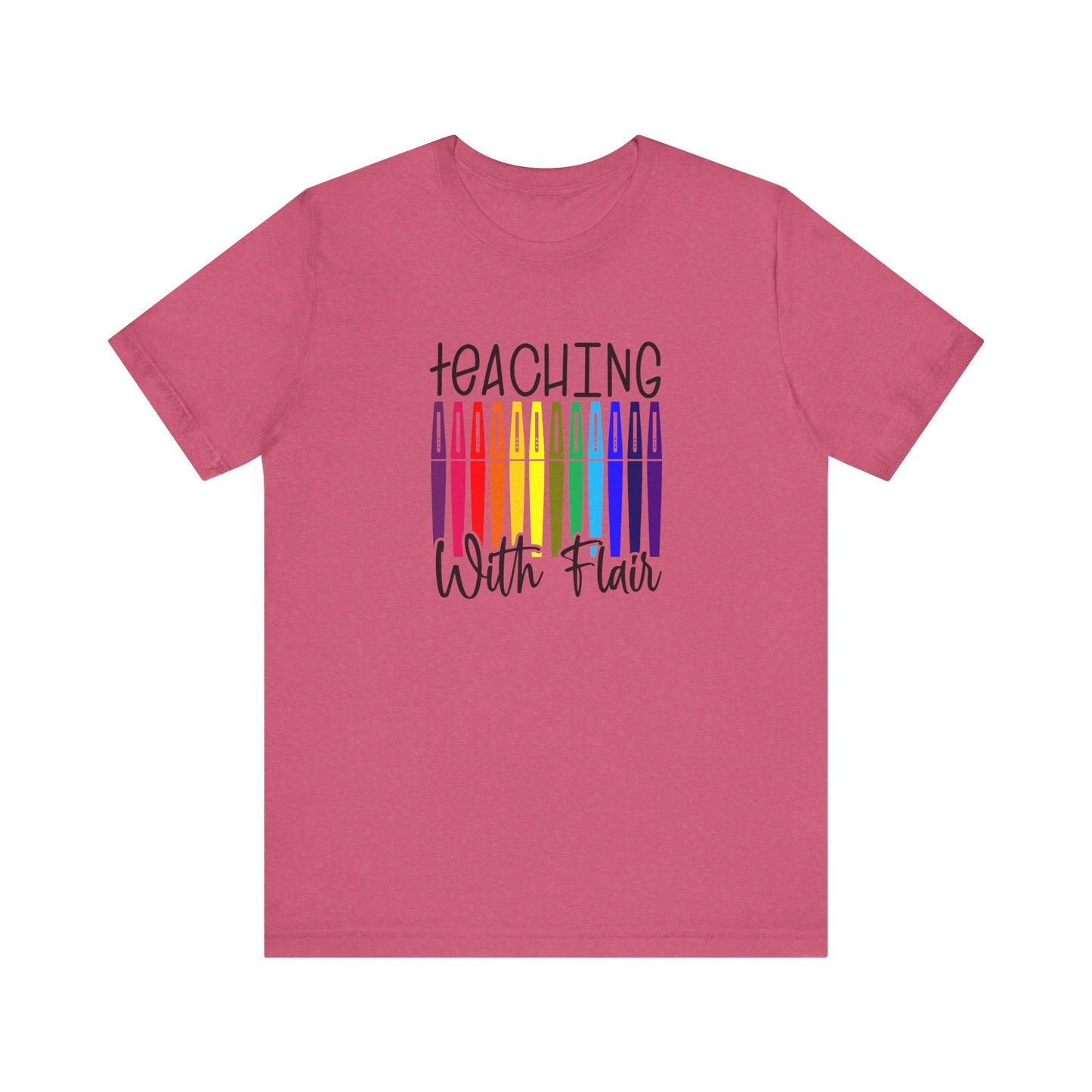 Cute Teacher TShirt Gift, Education Tee, Elementary School Teacher Appreciation, Funny Back To School Shirt, Teacher T-Shirt, Teacher Tee, T-Shirt Printify Heather Raspberry XS