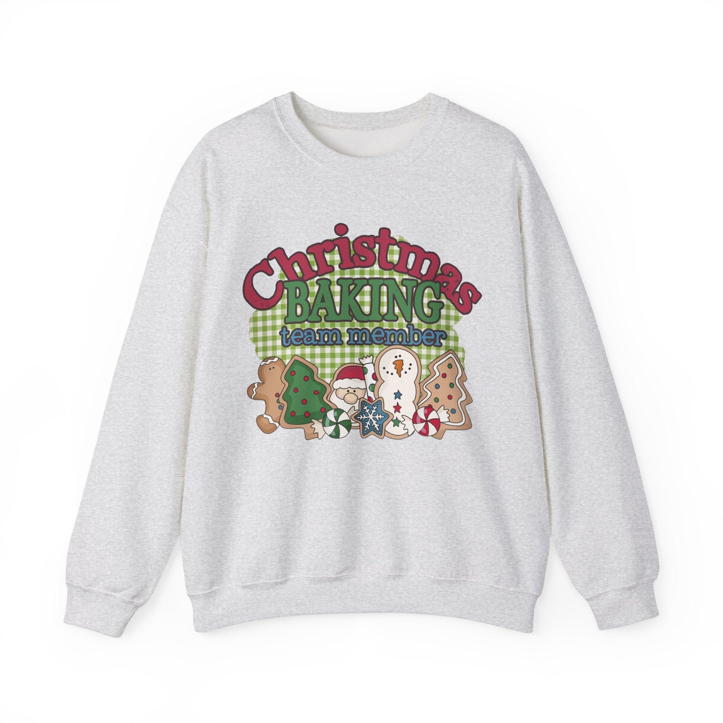 Christmas Baking Team Sweatshirt, Christmas Baking Crew Matching Sweater, Christmas Baking Women's Christmas Shirts, Christmas Cookie Crew Sweatshirt Printify S Ash