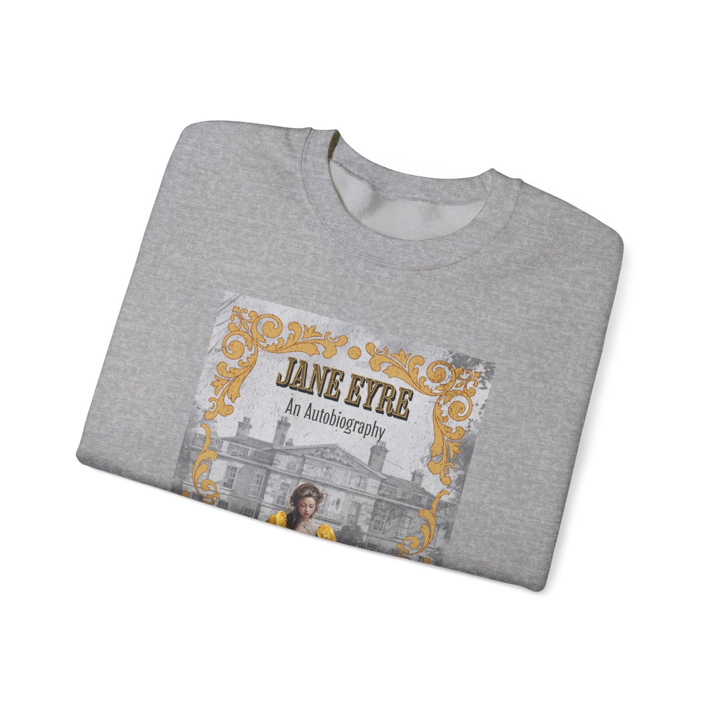 Jane Eyre Sweatshirt, Charlotte Brontë Historical Romance Sweater, Bookish Literary Brontë Sisters Fan Art Gift, Gift for Her, Readers, Sweatshirt Printify