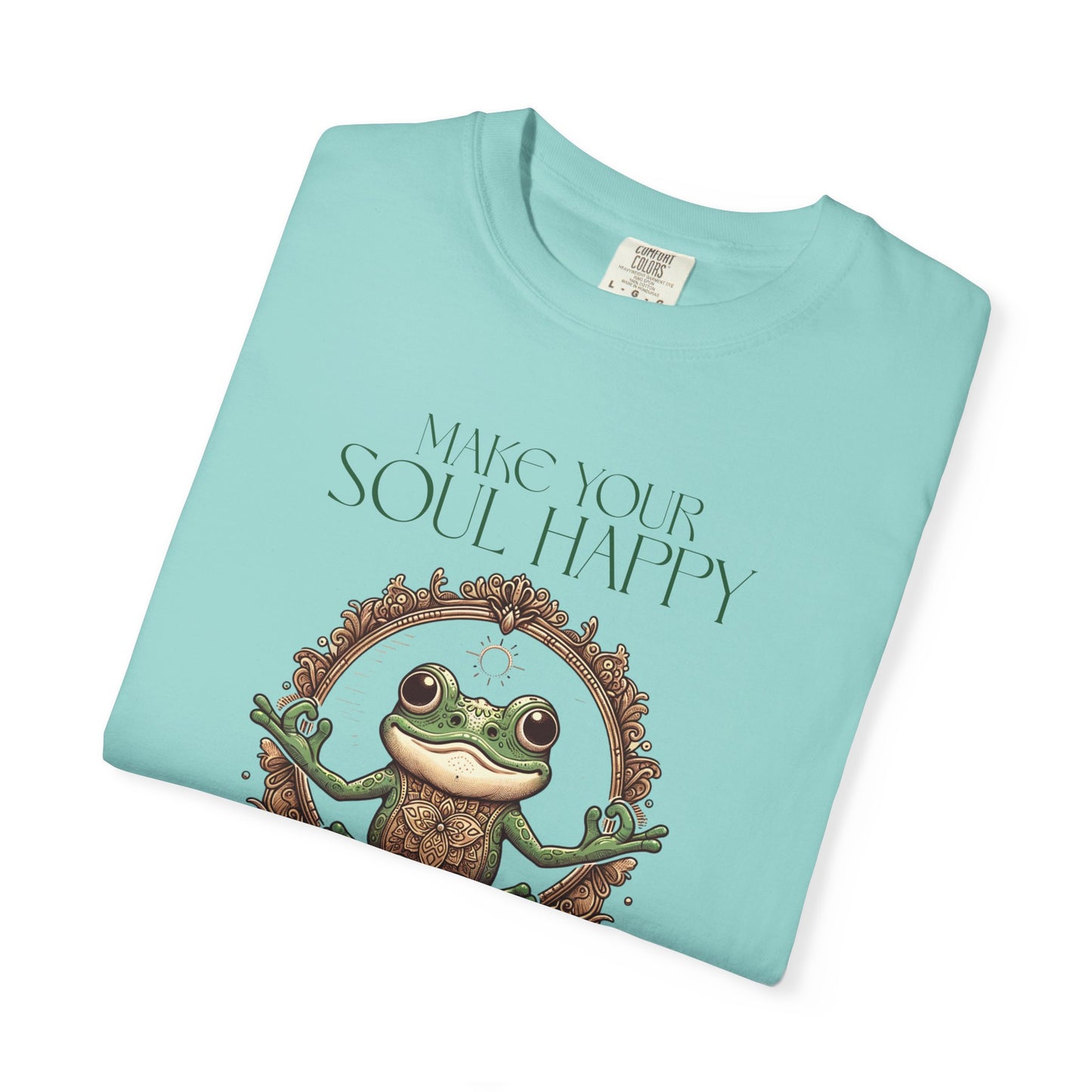 Green Yoga Frog Make Your Soul Happy Unisex T-Shirt, Casual Wear, Highlander Fan Gift,